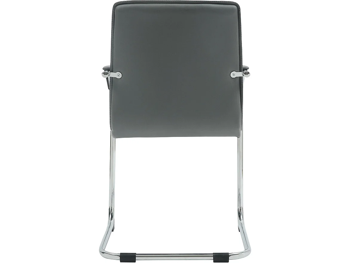 Lot de 2  chaises oscillantes - Similicuir & Noir - Gris - Tira
