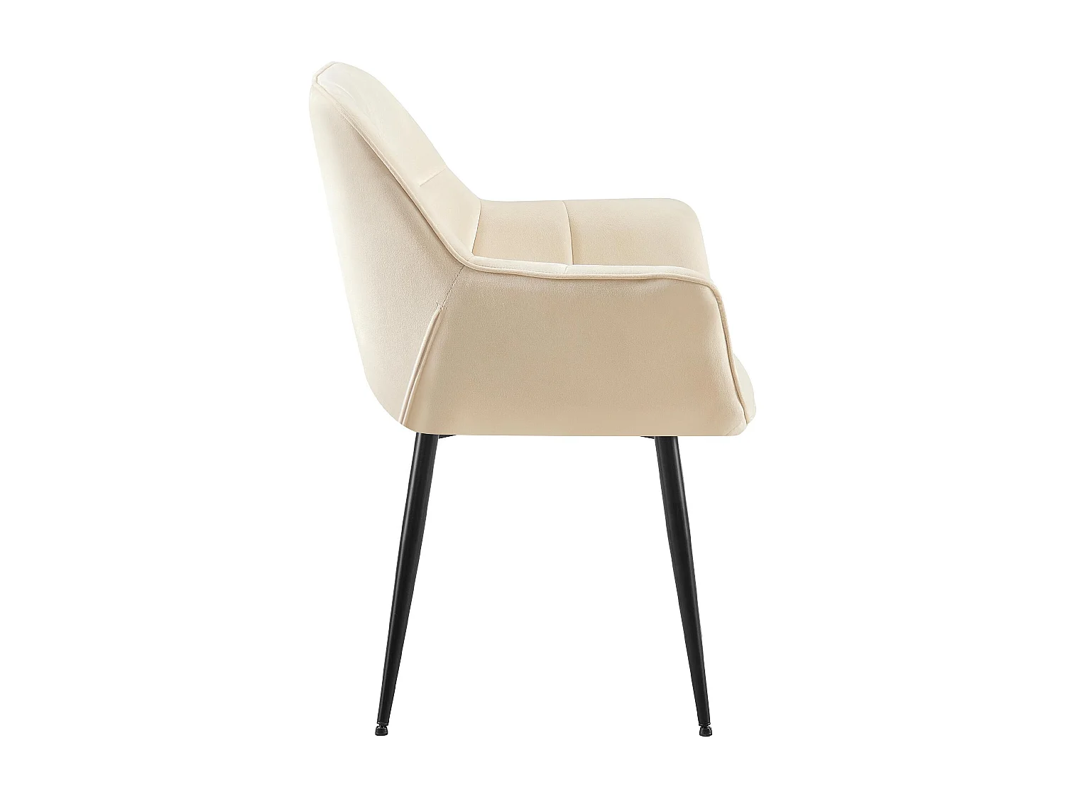 chaises avec accoudoirs - Velours - Crème - Roseville