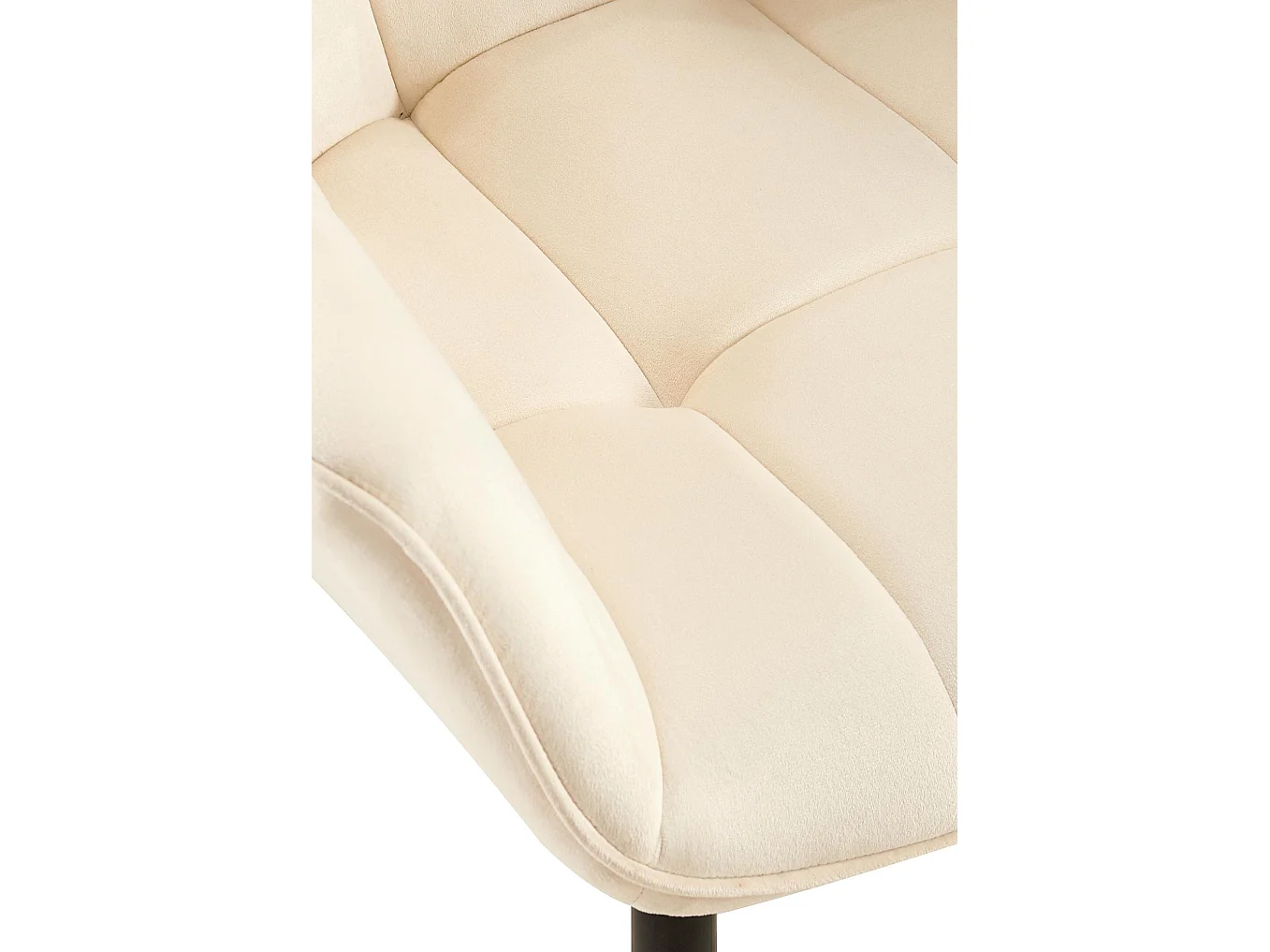 chaises avec accoudoirs - Velours - Crème - Roseville