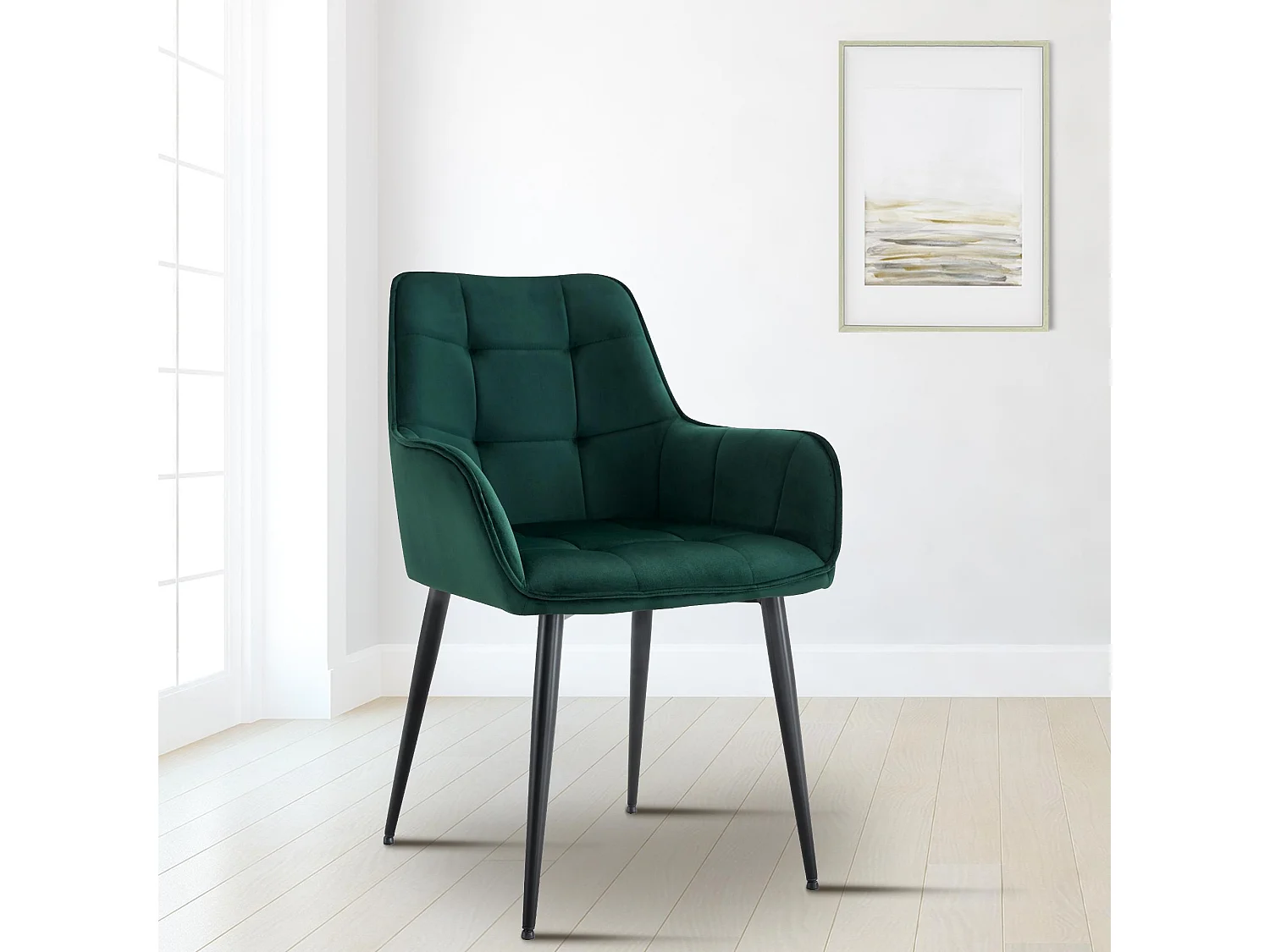 chaise salle à manger - Plastique - Vert foncé - Ferndale