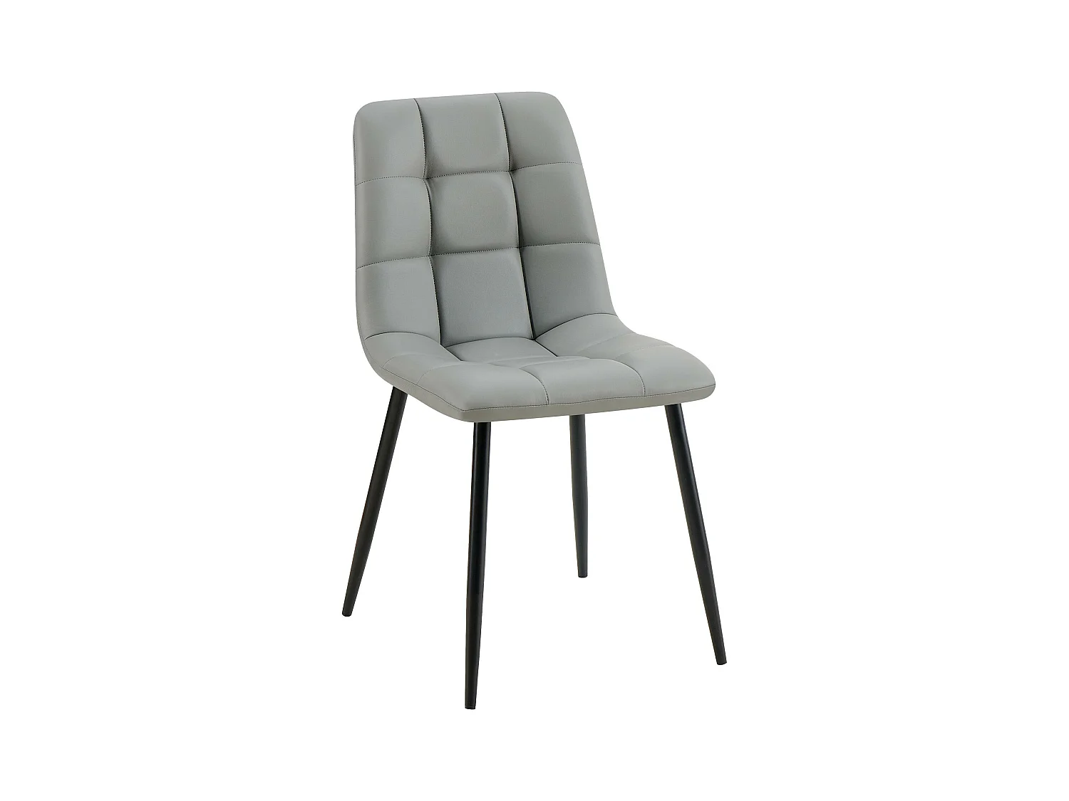 chaise salle à manger - Similicuir - Gris clair - Antibes