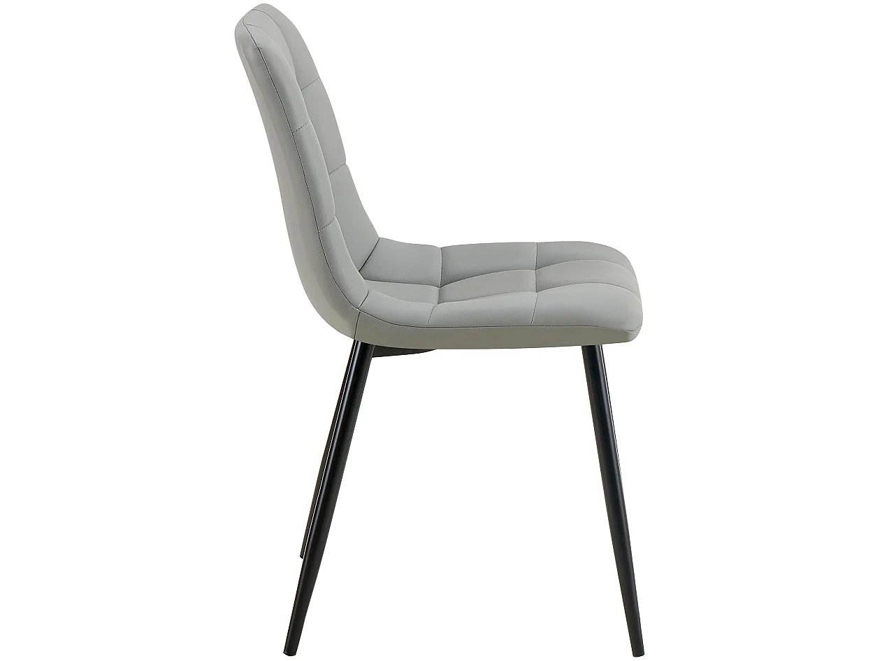 chaise salle à manger - Similicuir - Gris clair - Antibes