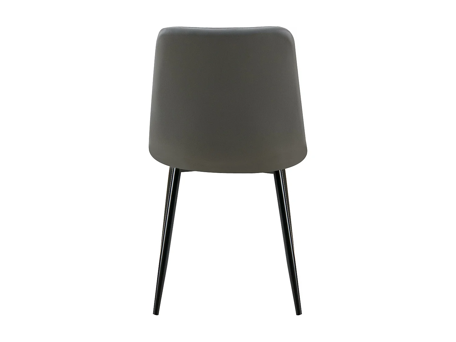 chaise salle à manger - Similicuir - Gris foncé - Antibes