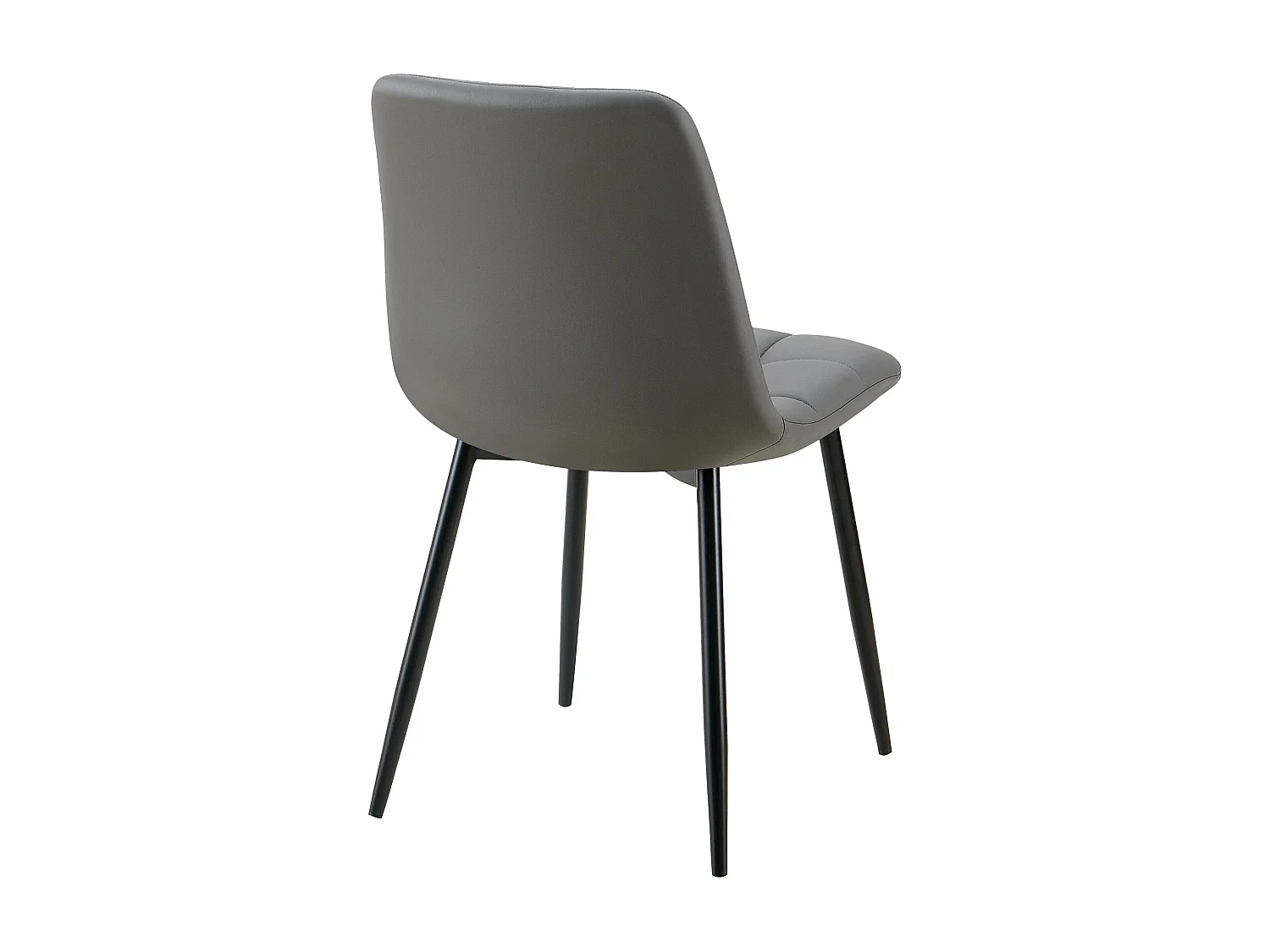 chaise salle à manger - Similicuir - Gris foncé - Antibes