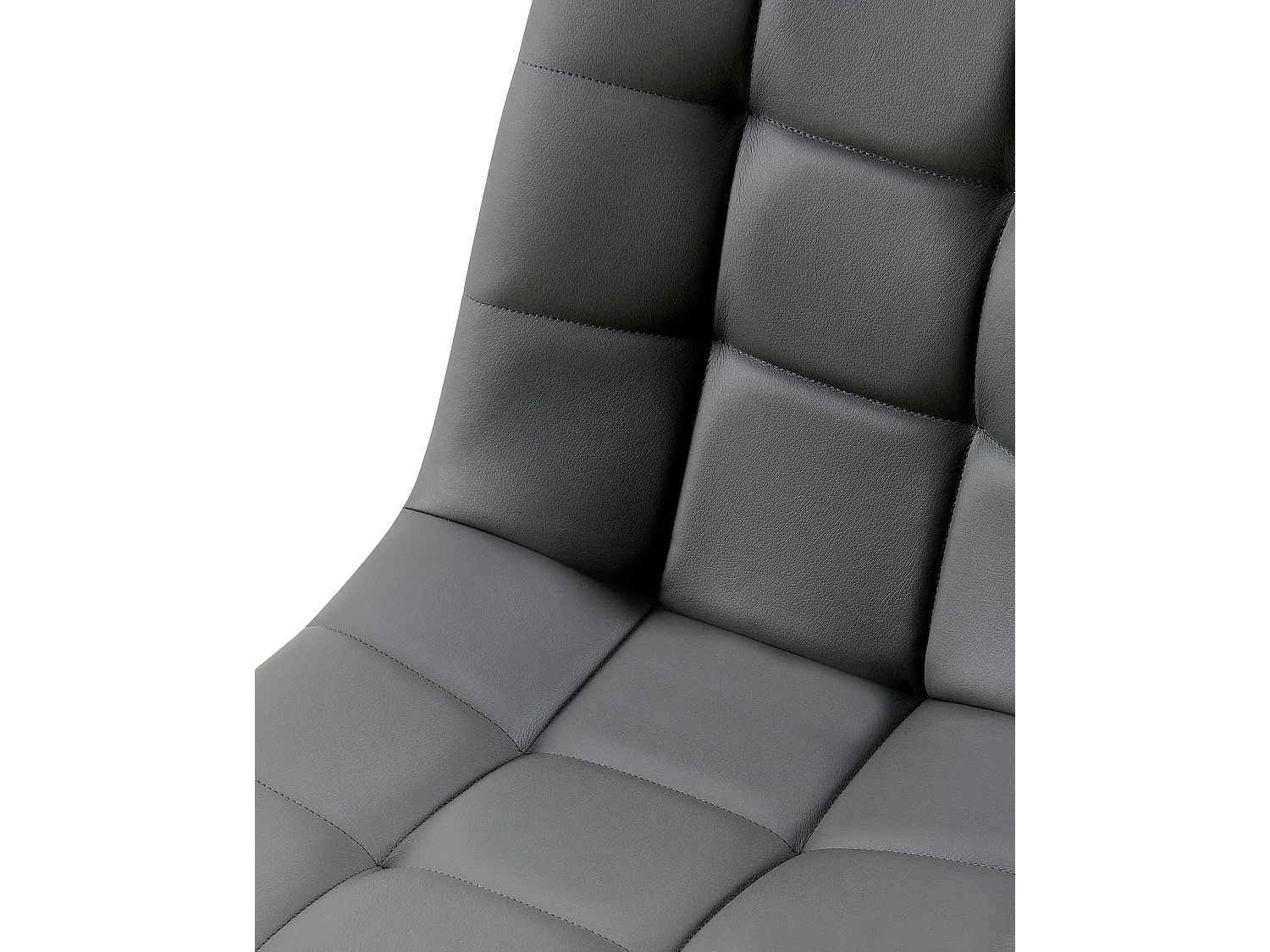 chaise salle à manger - Similicuir - Gris foncé - Antibes