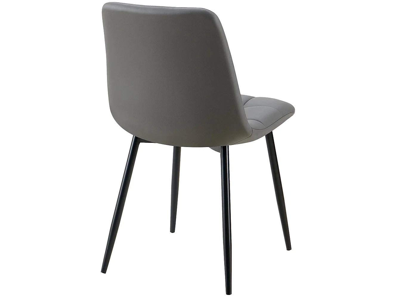 chaise salle à manger - Similicuir - Gris foncé - Antibes