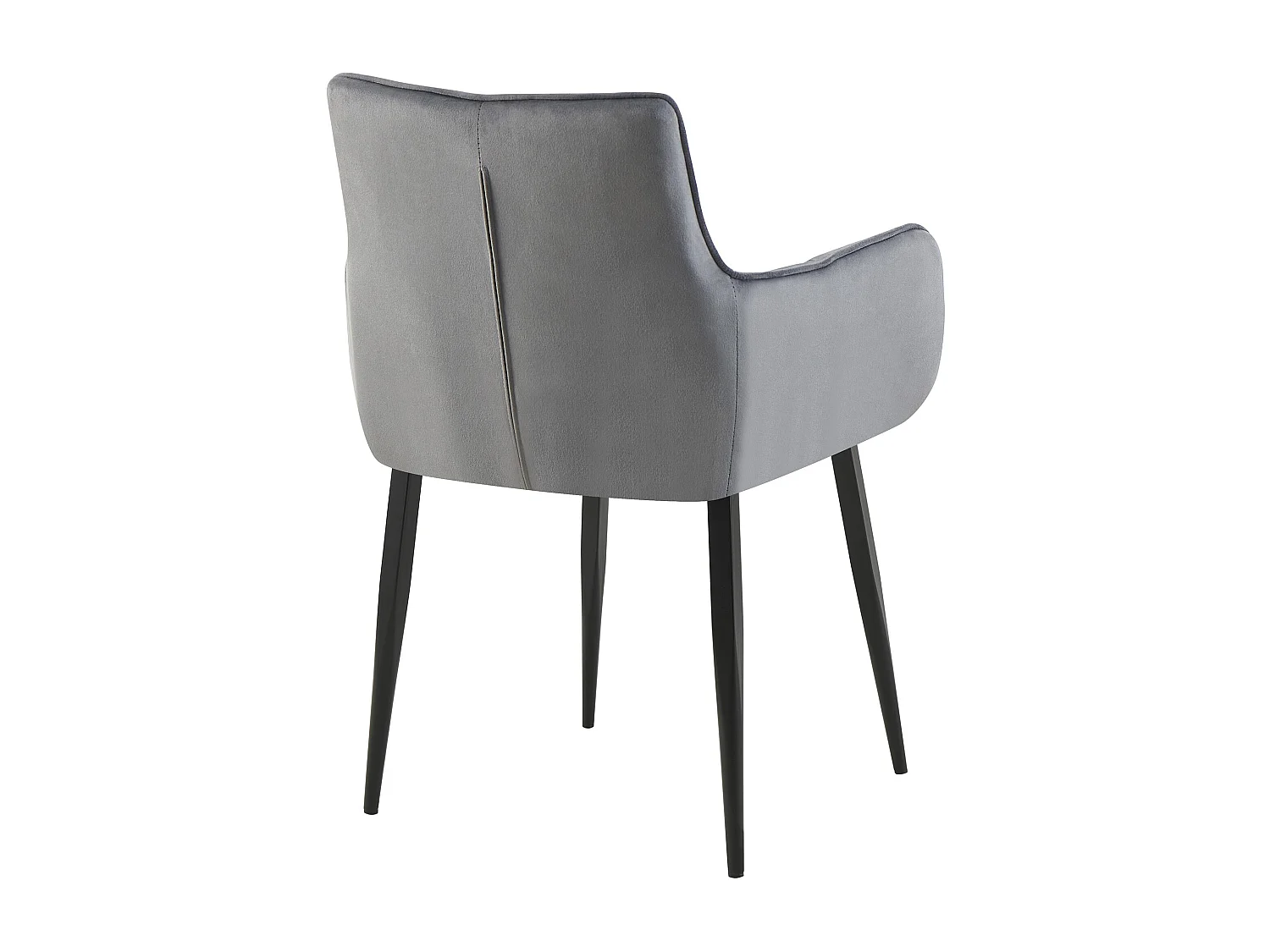 chaises avec accoudoirs - Velours - Gris foncé - Tirana