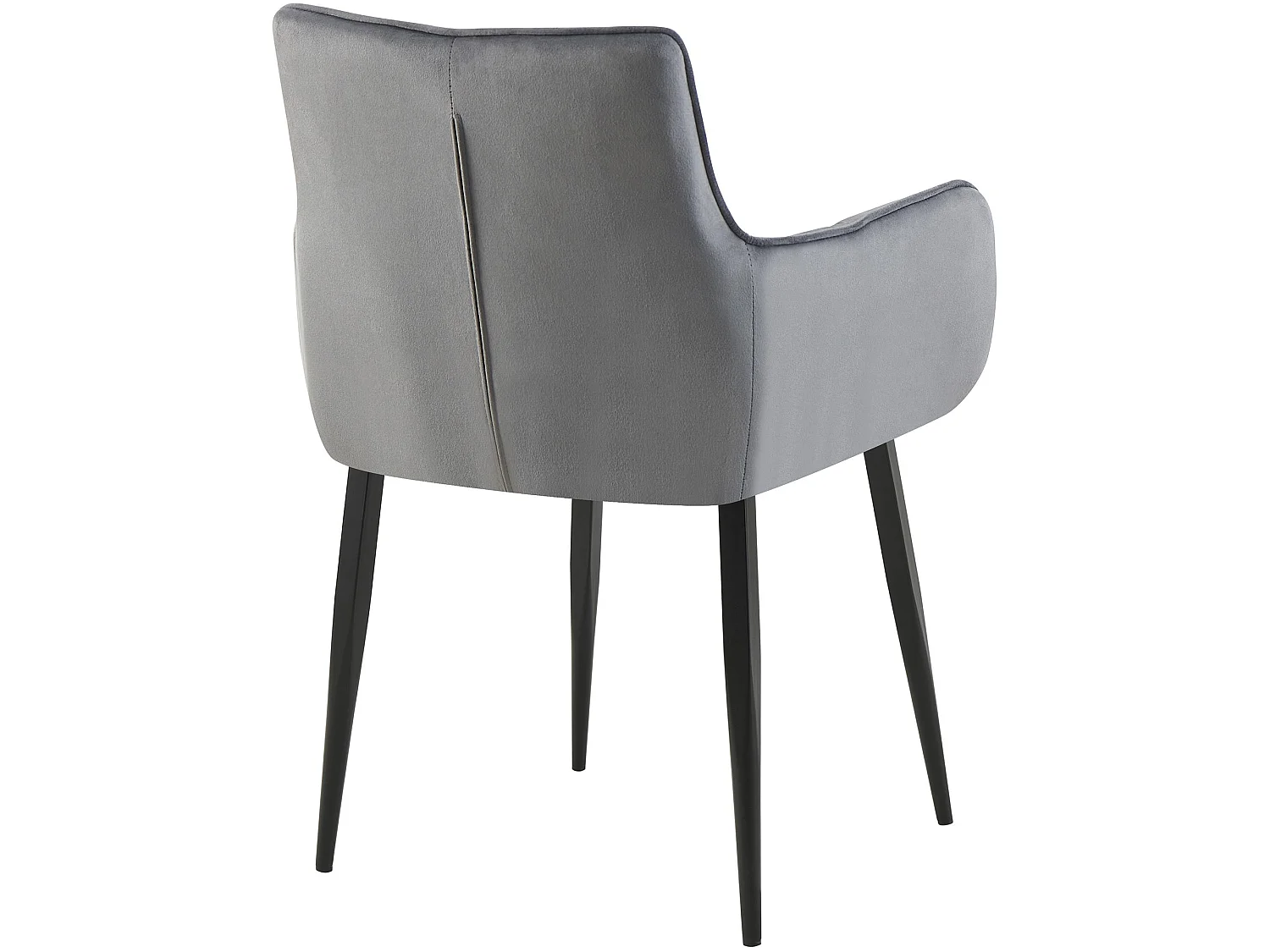 chaises avec accoudoirs - Velours - Gris foncé - Tirana