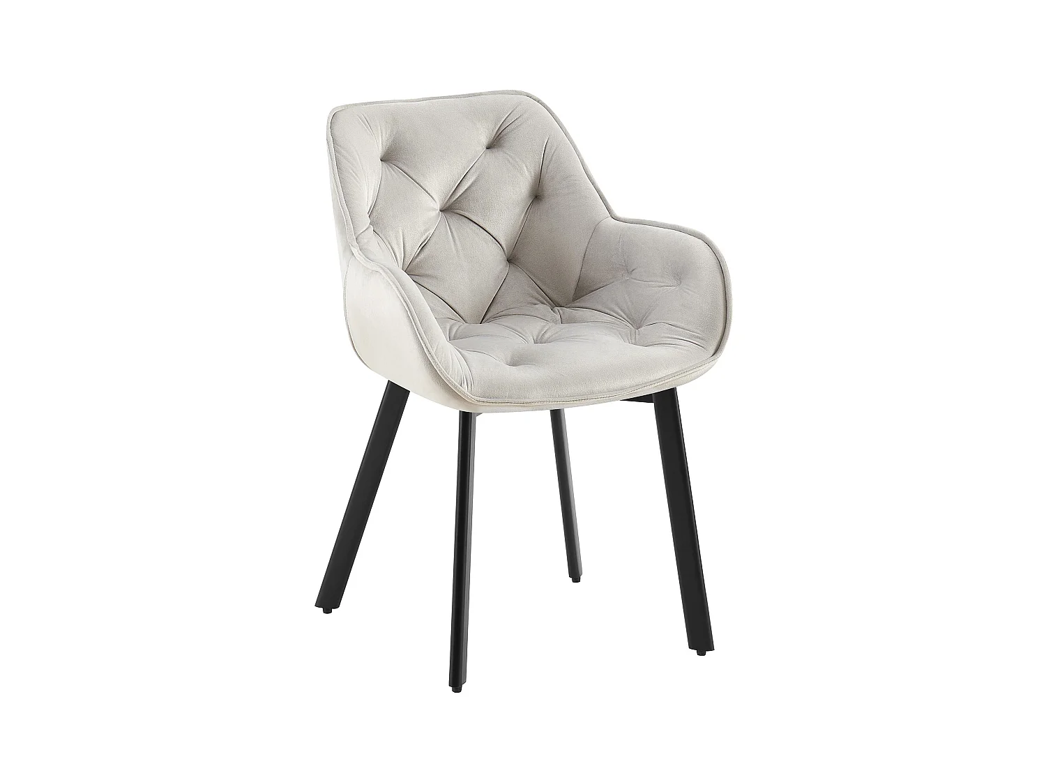 chaises avec accoudoirs - Velours - Gris - Antigo