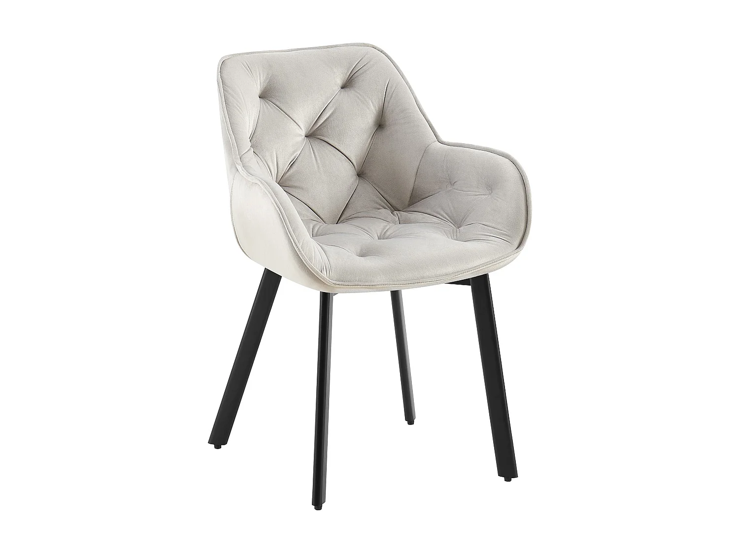 chaises avec accoudoirs - Velours - Gris - Antigo