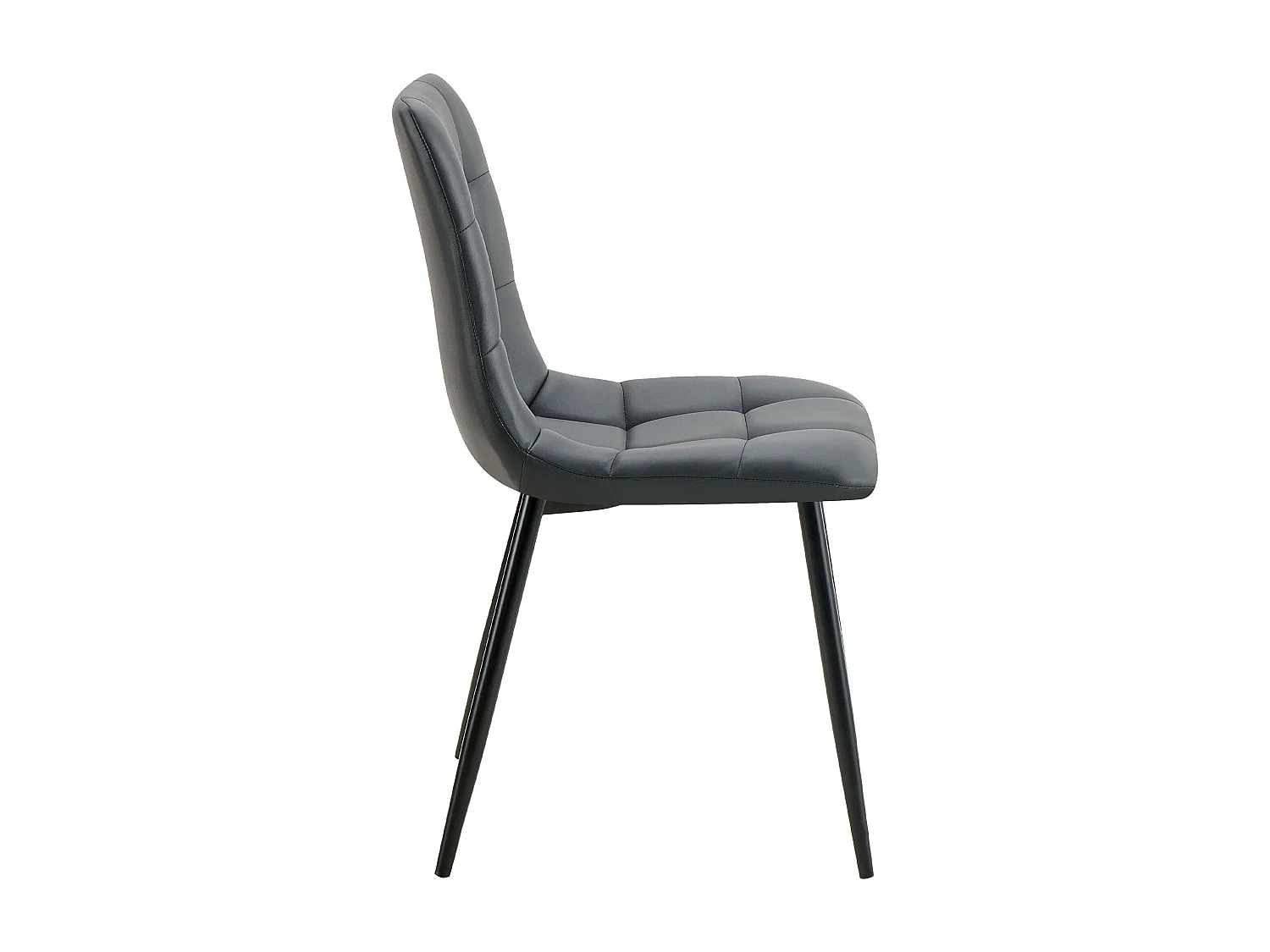 chaise salle à manger - Similicuir - Noir - Antibes