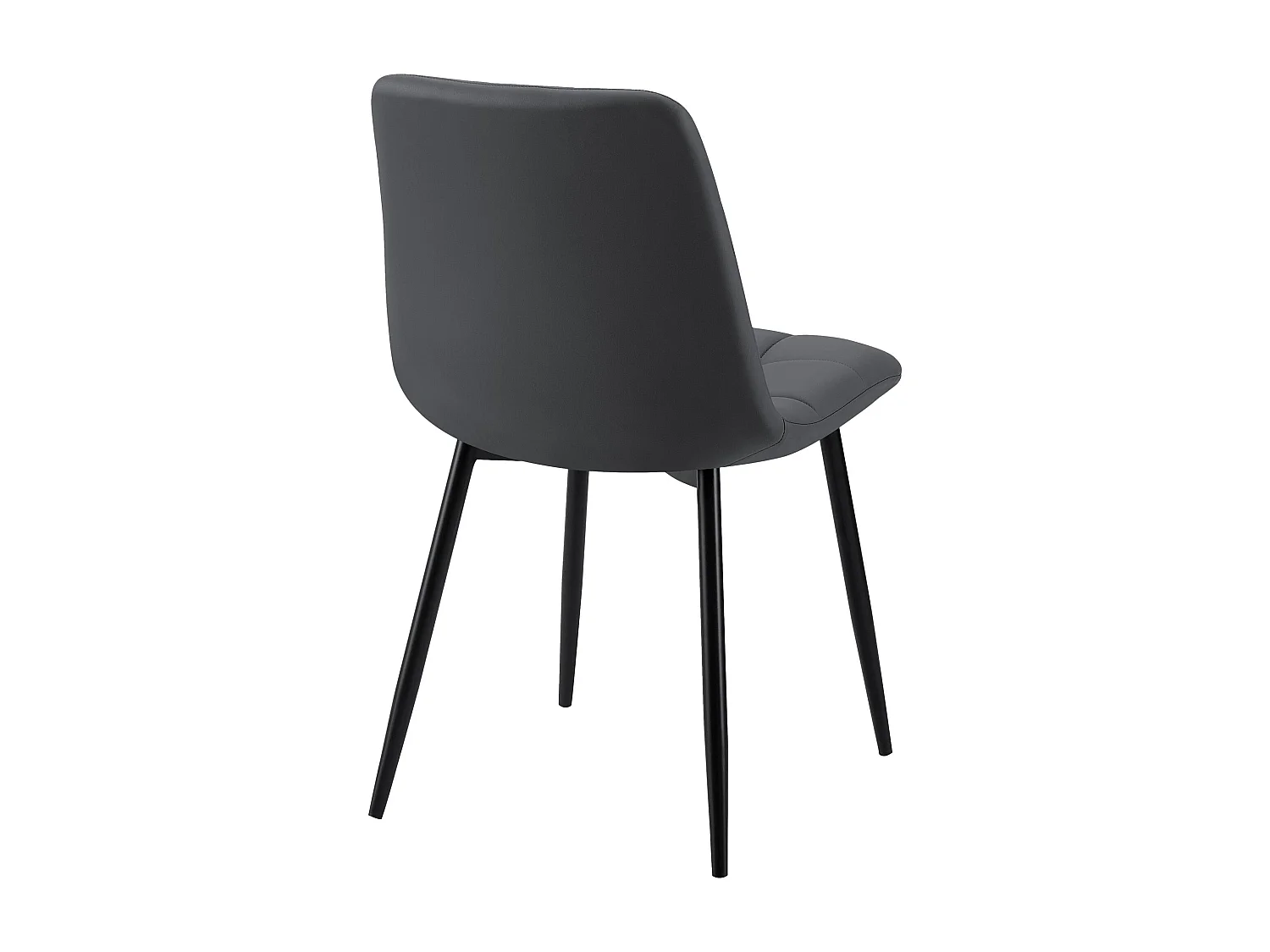 chaise salle à manger - Similicuir - Noir - Antibes