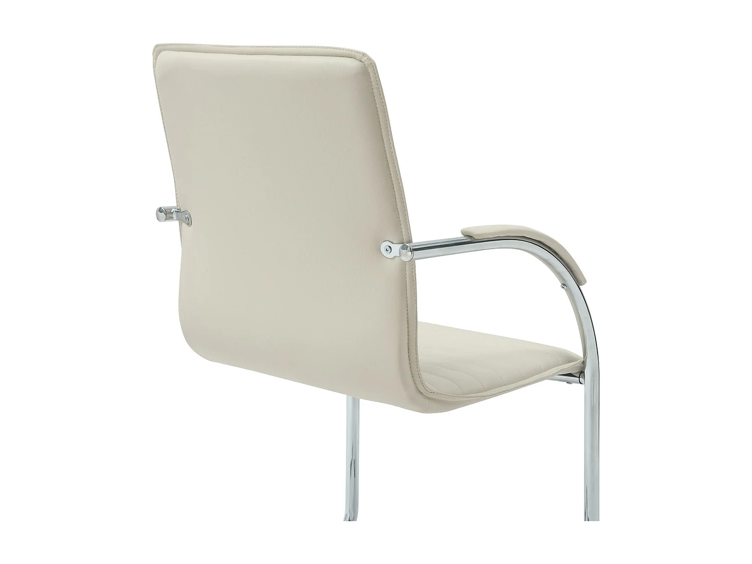 Lot de 2  chaises oscillantes - Similicuir - Crème - Tira
