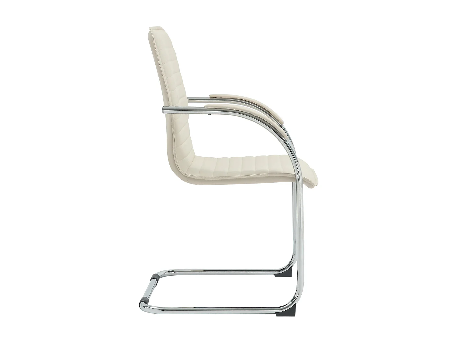 Lot de 2  chaises oscillantes - Similicuir - Crème - Tira