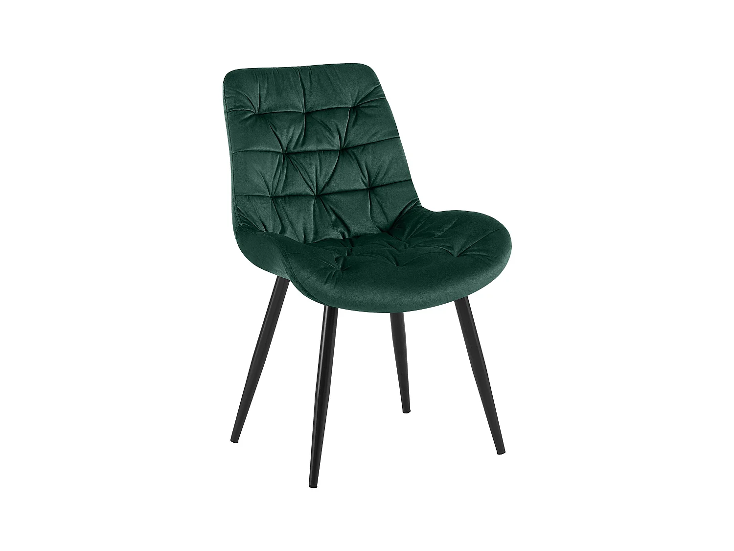 chaise salle à manger - Velours - Vert - Rossford