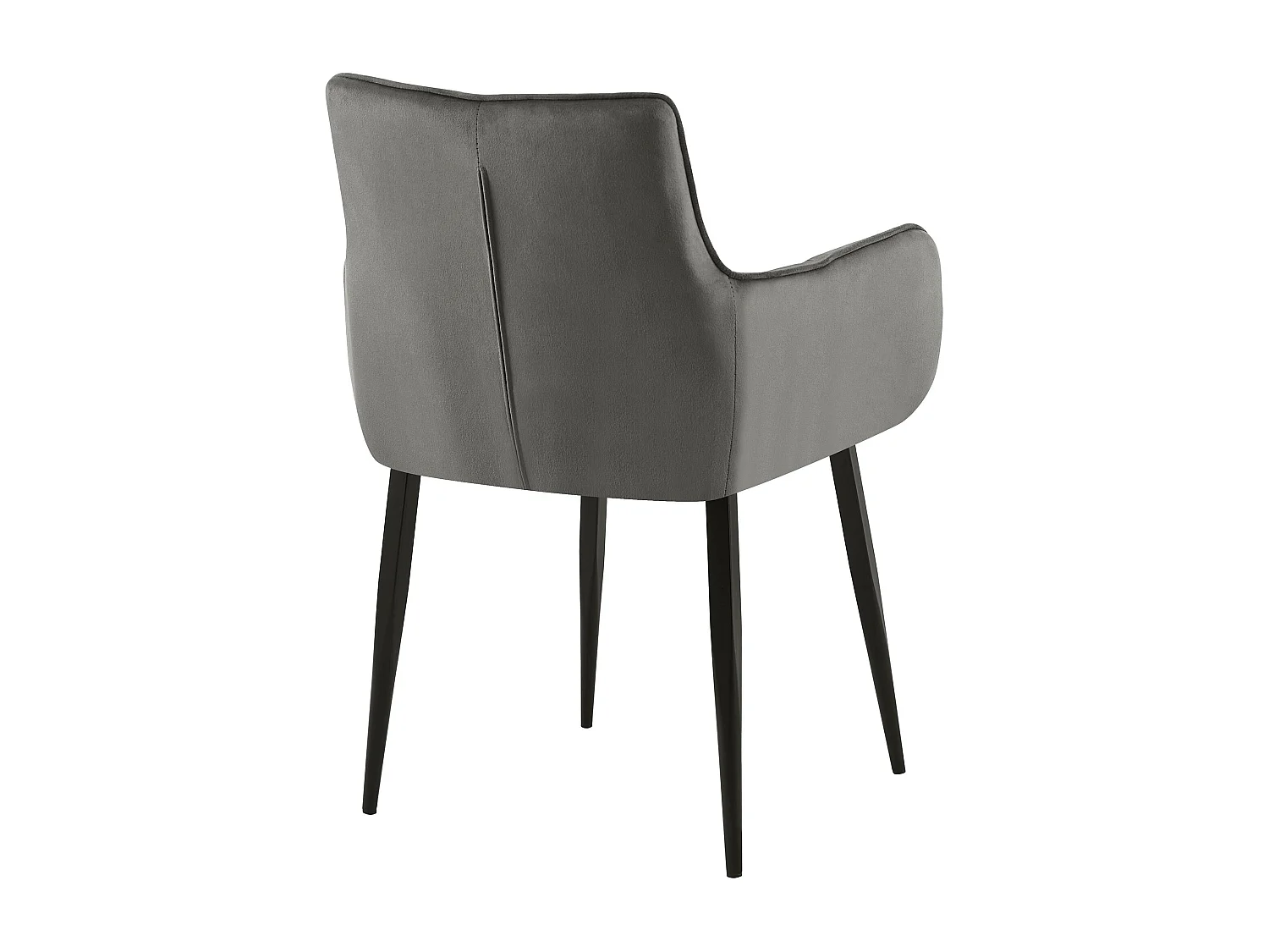 chaises avec accoudoirs - Velours - Anthracite - Tirana