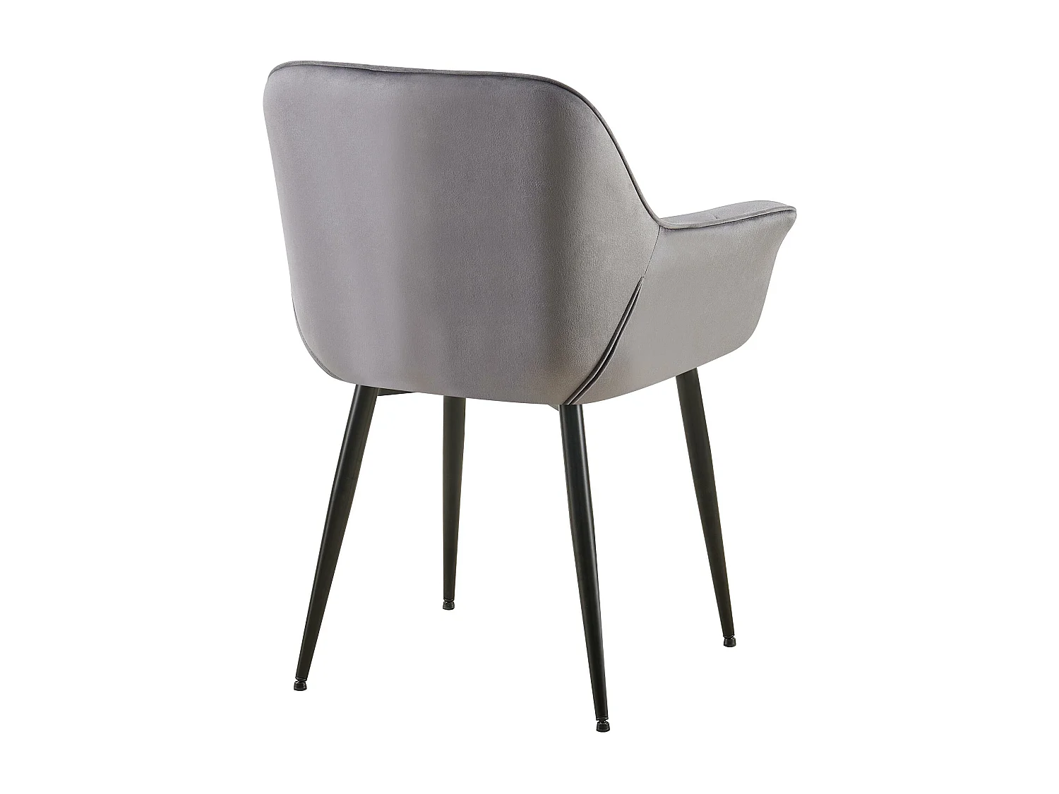 chaises avec accoudoirs - Velours - Gris foncé - Roseville