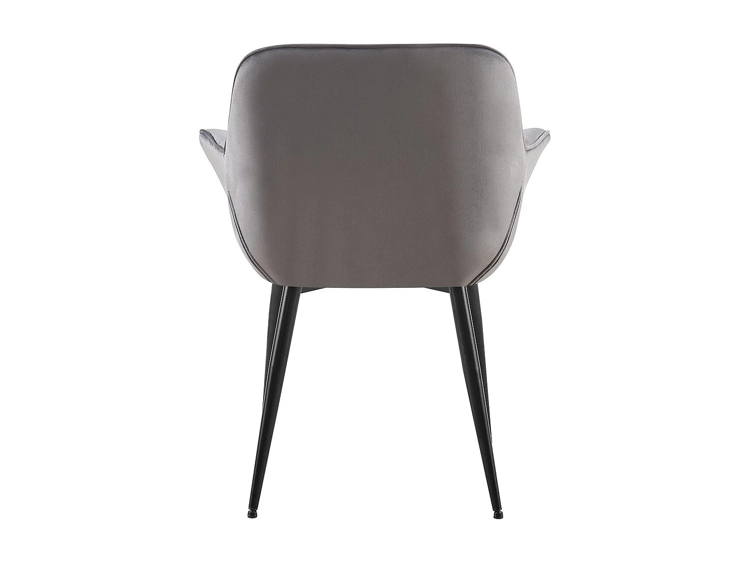 chaises avec accoudoirs - Velours - Gris foncé - Roseville