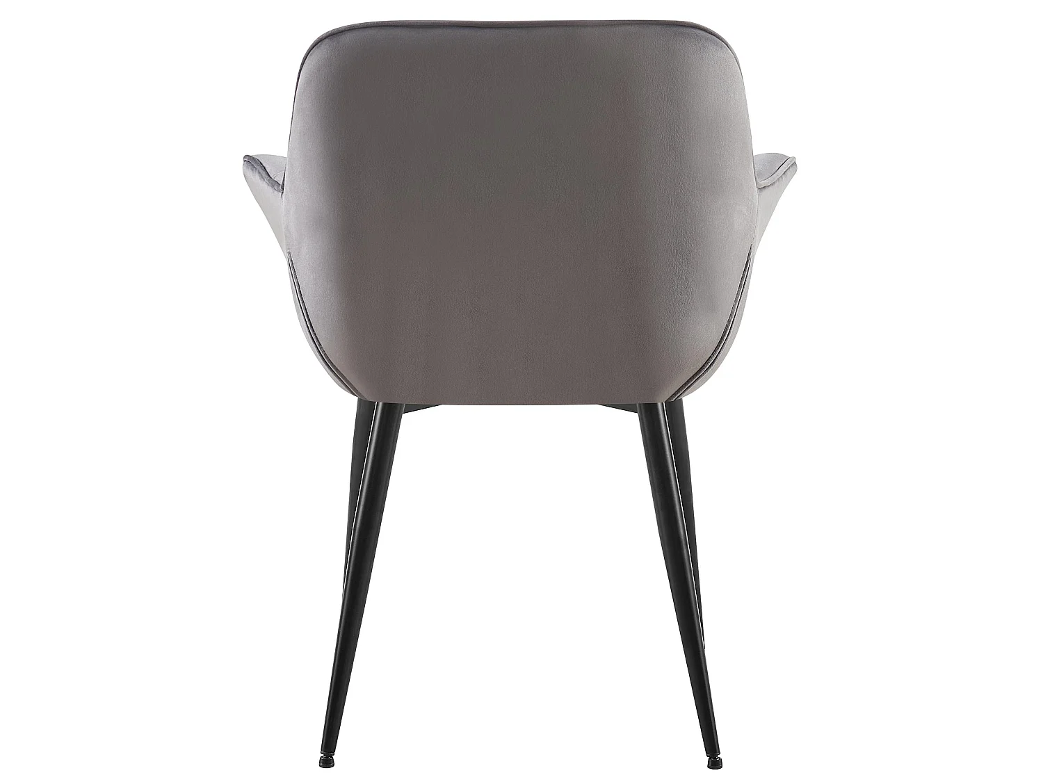 chaises avec accoudoirs - Velours - Gris foncé - Roseville