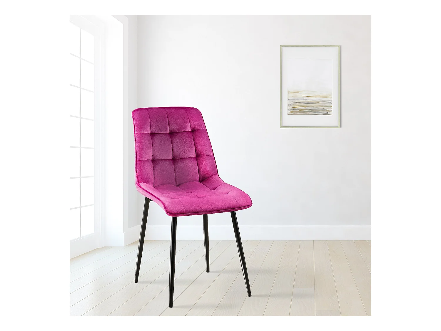 chaise salle à manger - Velours - Violet - Gifford