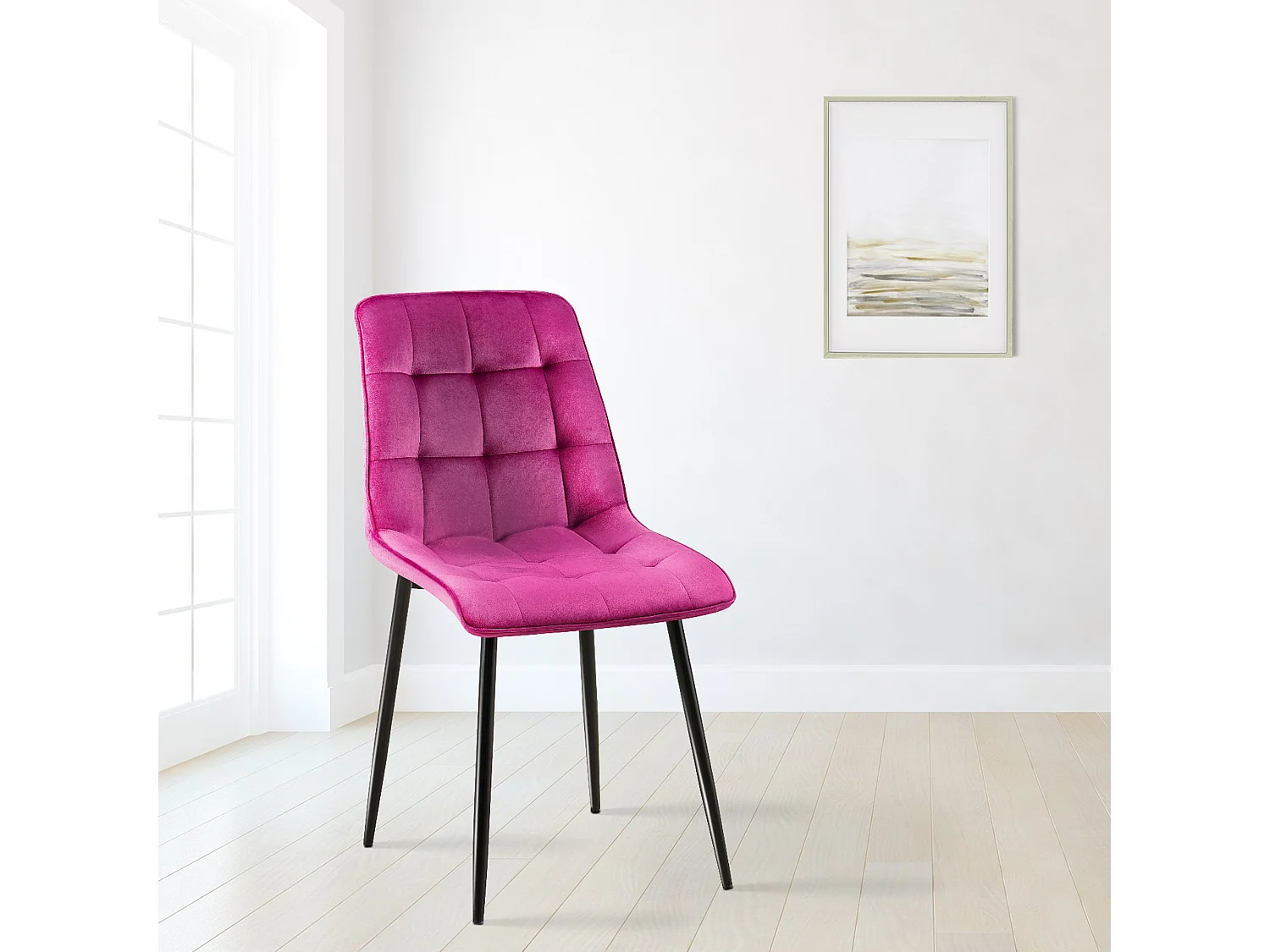 chaise salle à manger - Velours - Violet - Gifford