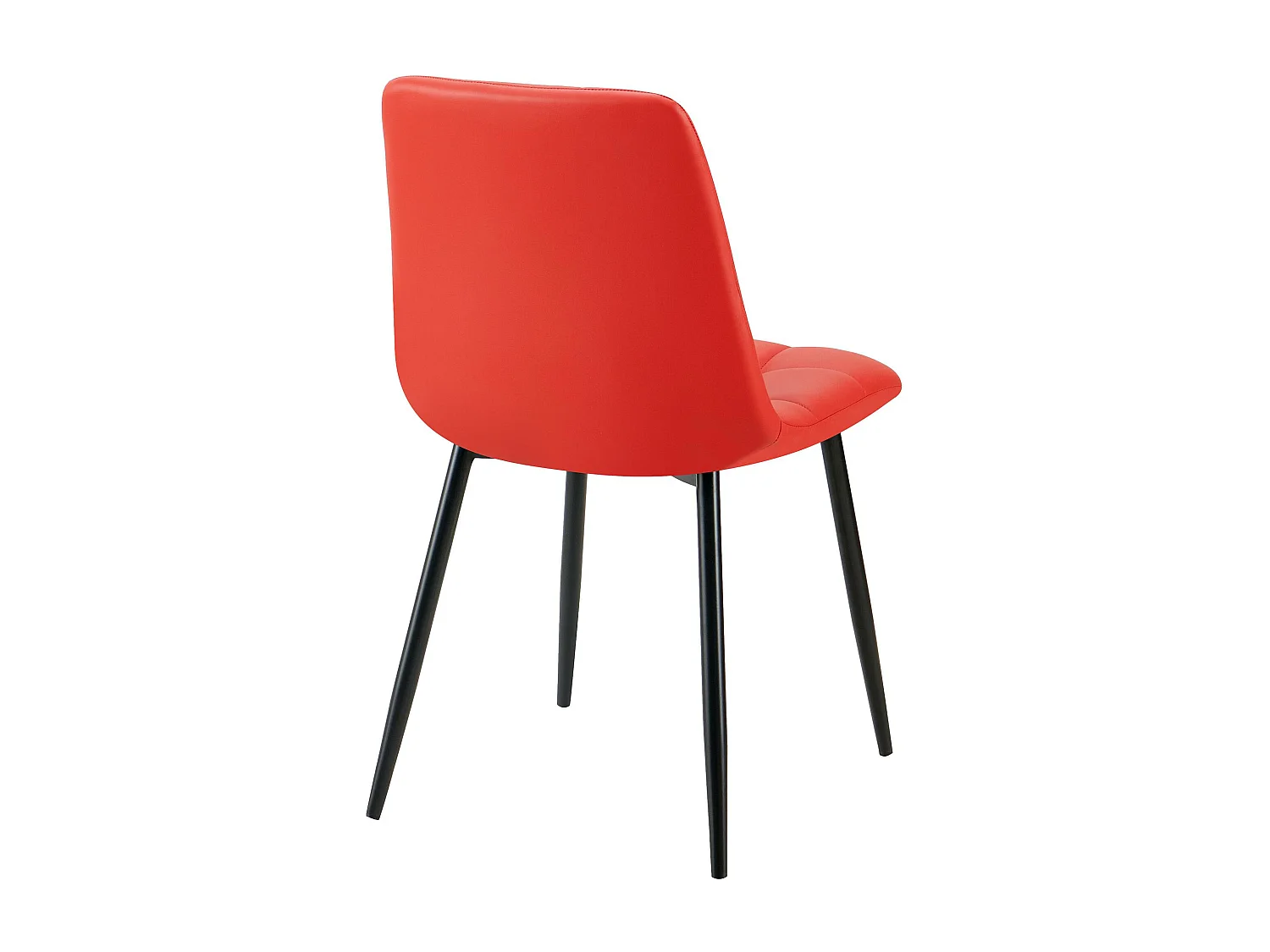 chaise salle à manger - Similicuir - Rouge - Antibes