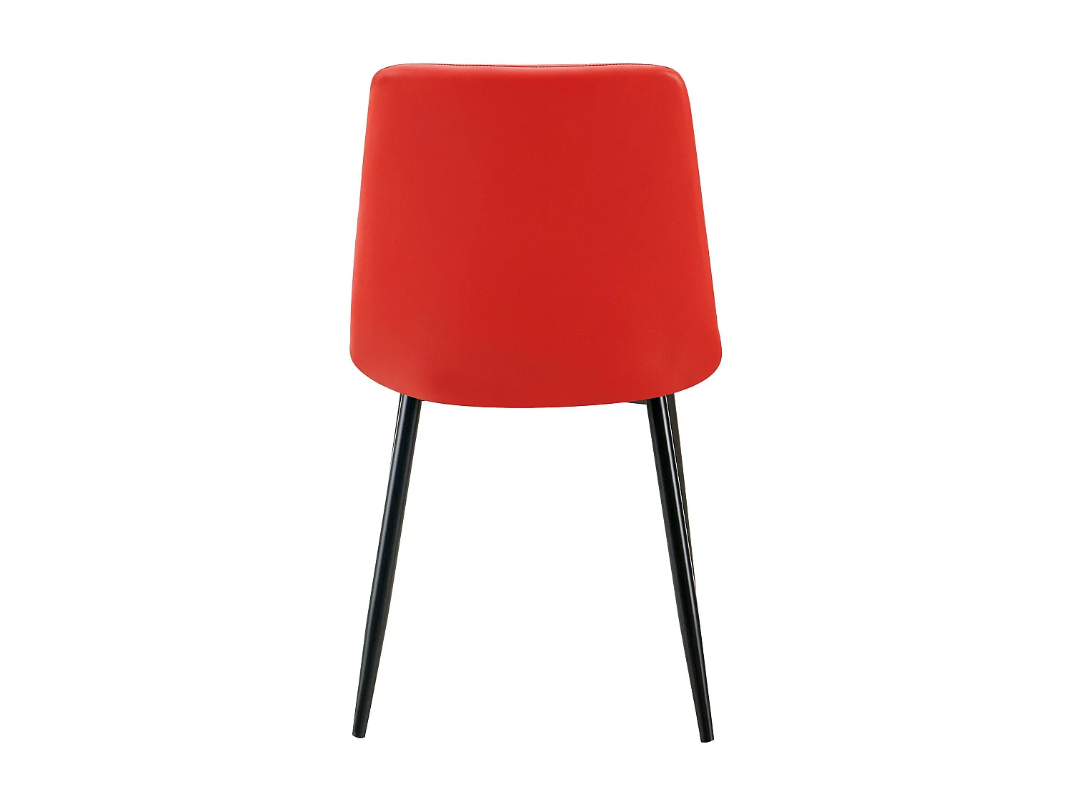 chaise salle à manger - Similicuir - Rouge - Antibes