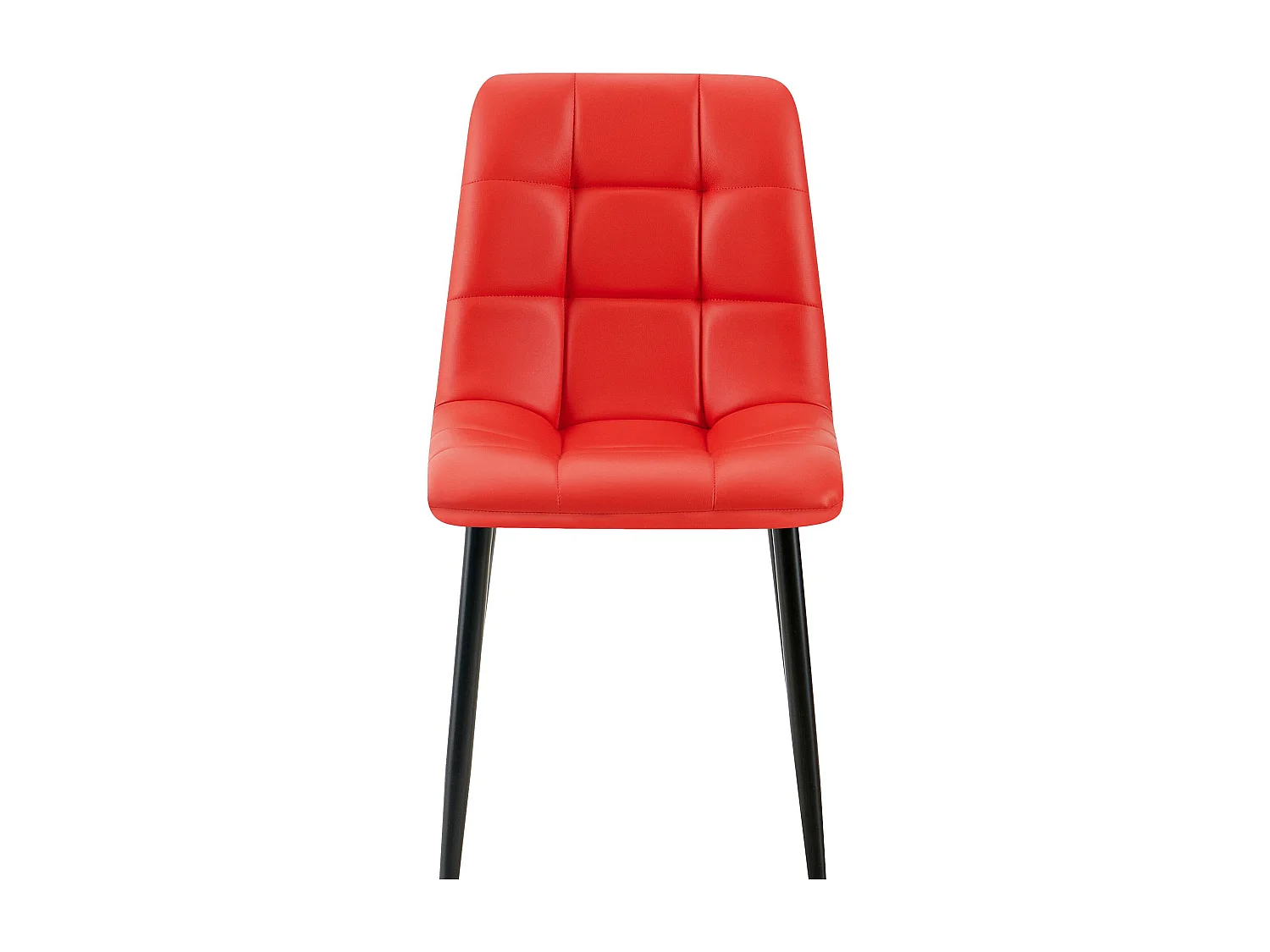 chaise salle à manger - Similicuir - Rouge - Antibes