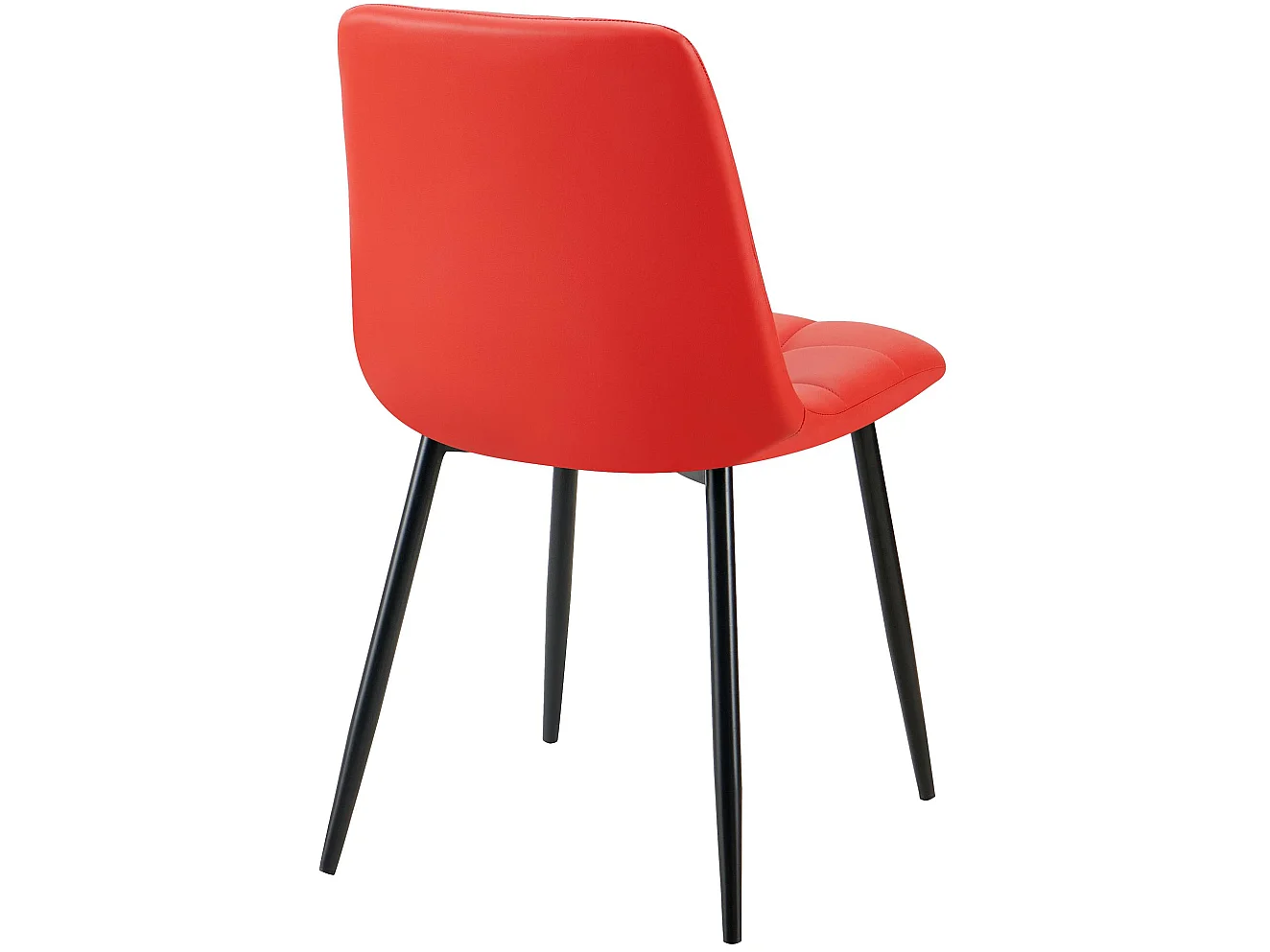 chaise salle à manger - Similicuir - Rouge - Antibes