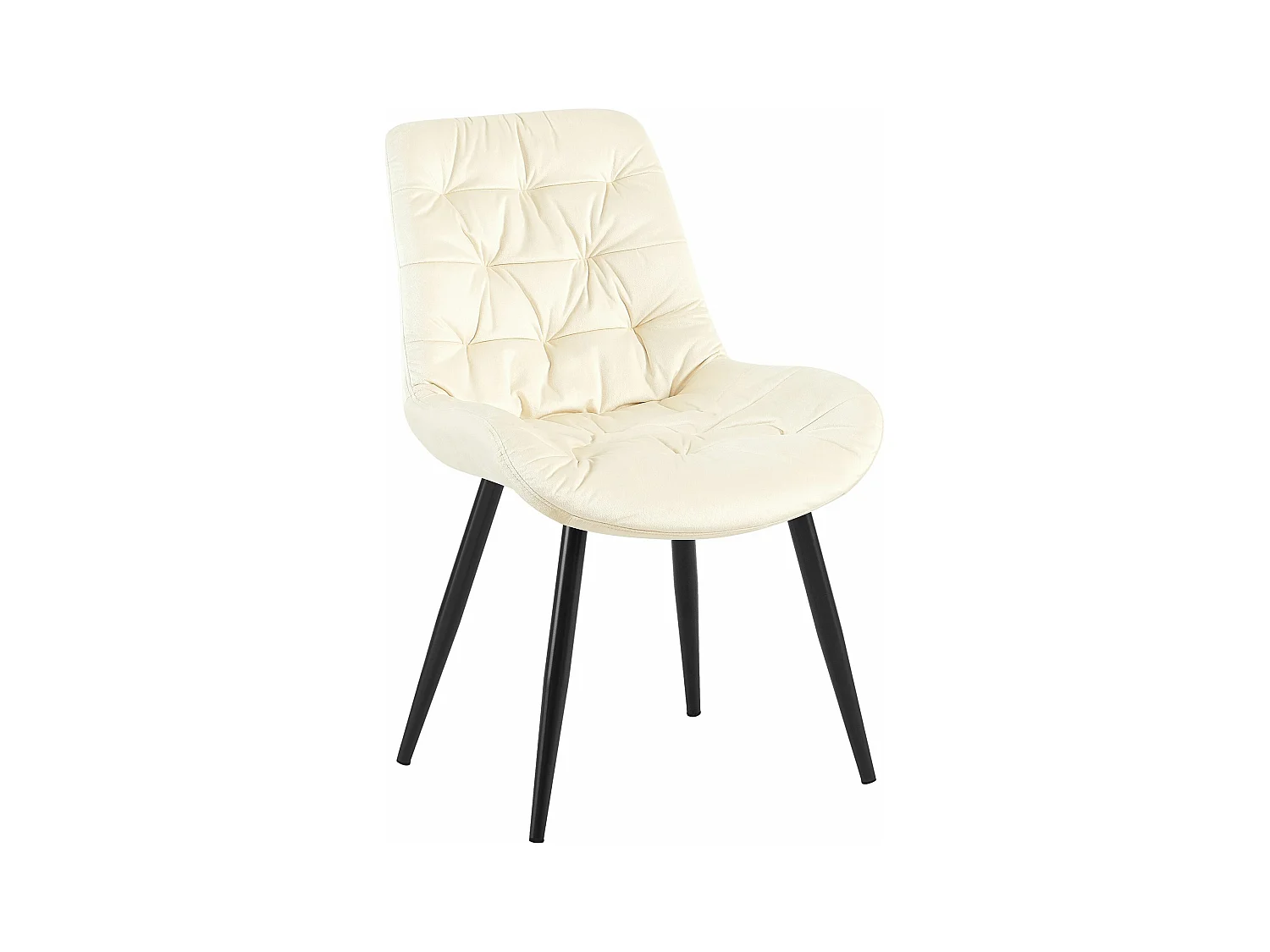 chaise salle à manger - Velours - Crème - Rossford