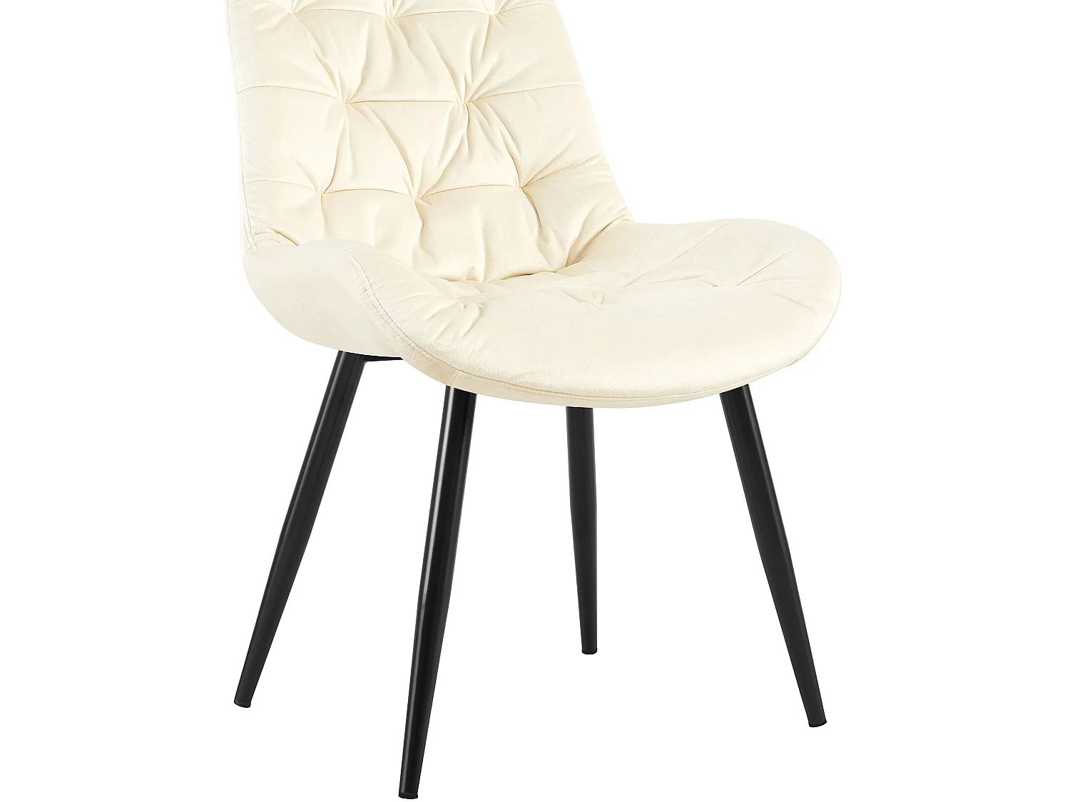 chaise salle à manger - Velours - Crème - Rossford