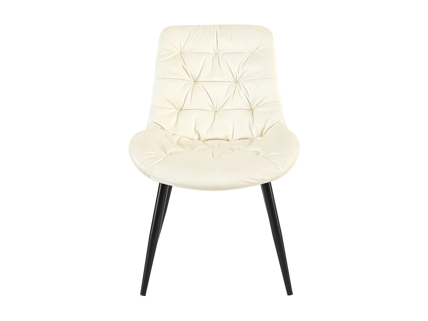 chaise salle à manger - Velours - Crème - Rossford