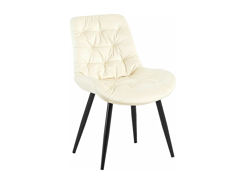 chaise salle à manger - Velours - Crème - Rossford