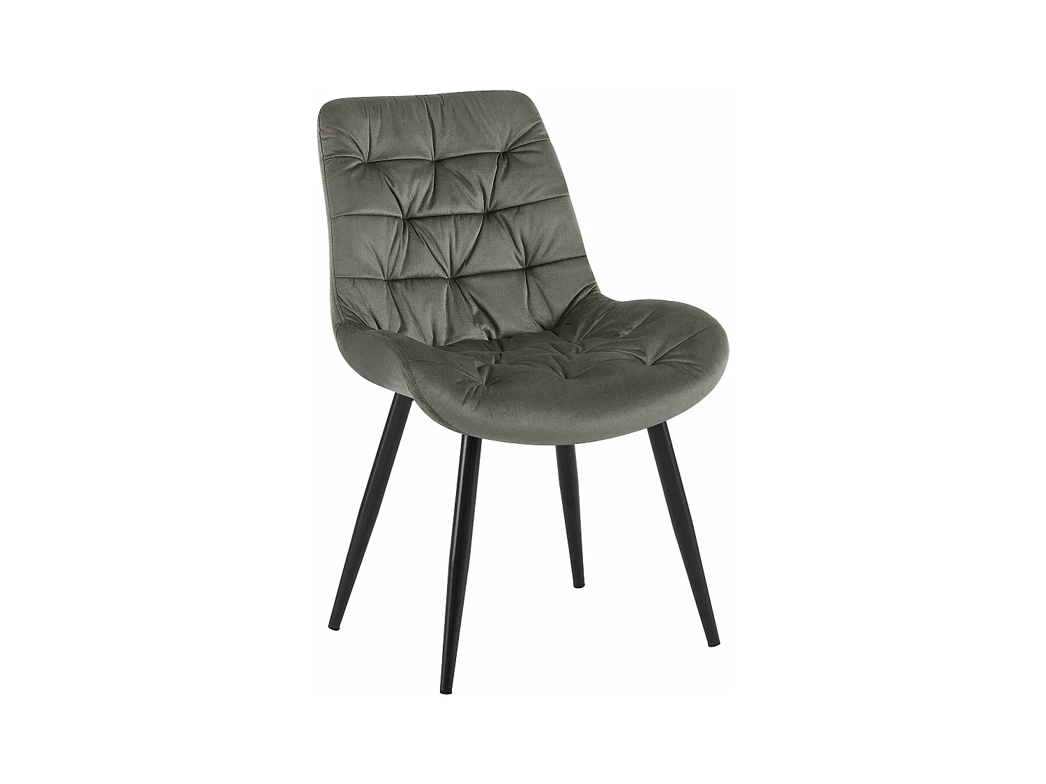 chaise salle à manger - Velours - Anthracite - Rossford