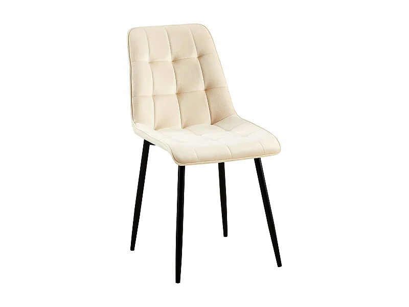 chaise salle à manger - Velours - Crème - Gifford