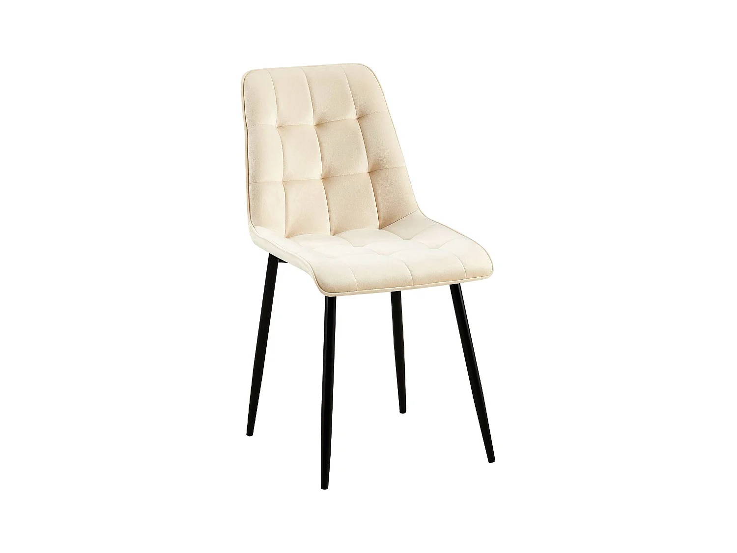 chaise salle à manger - Velours - Crème - Gifford