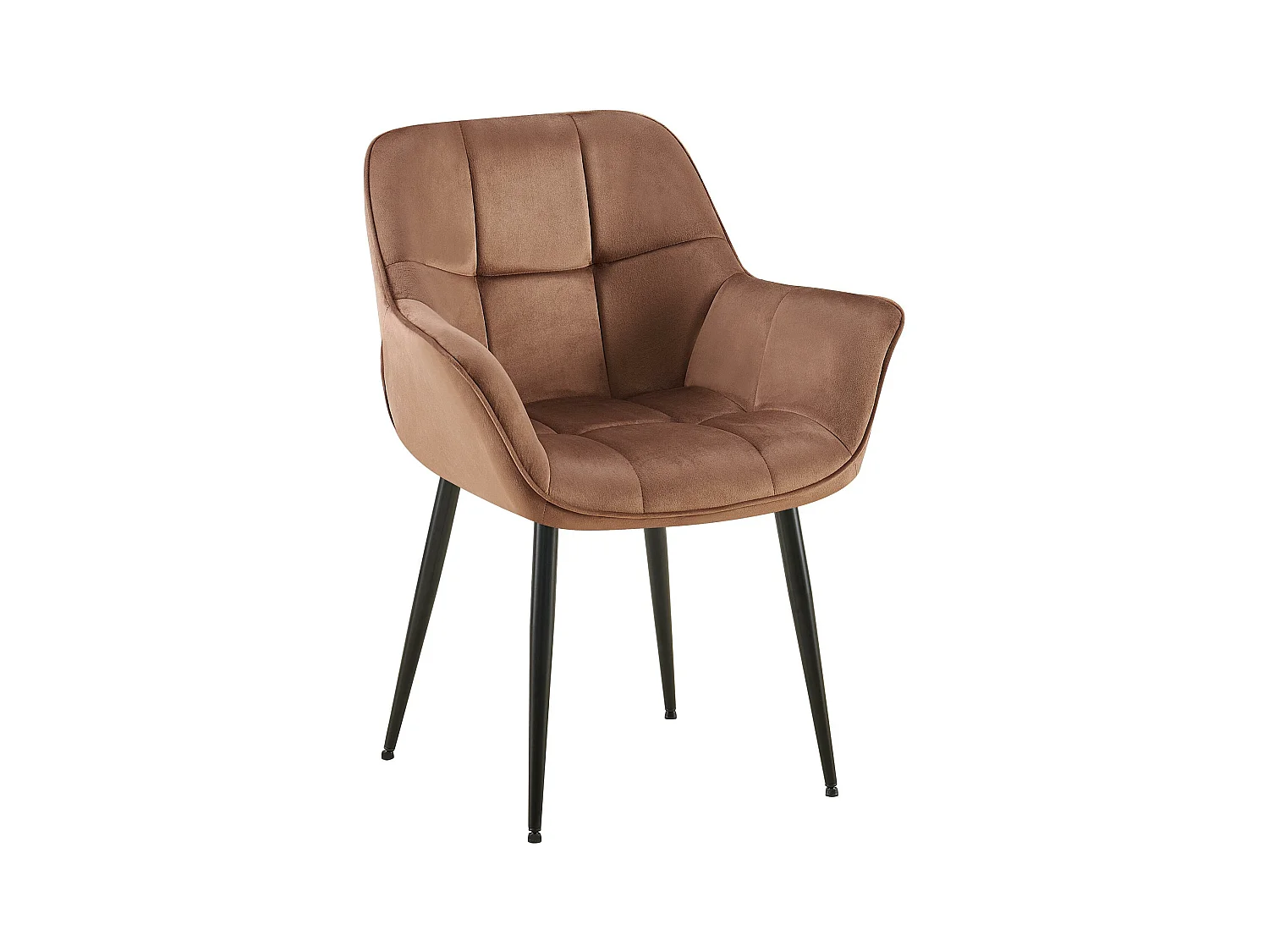 chaises avec accoudoirs - Velours - Marron - Roseville