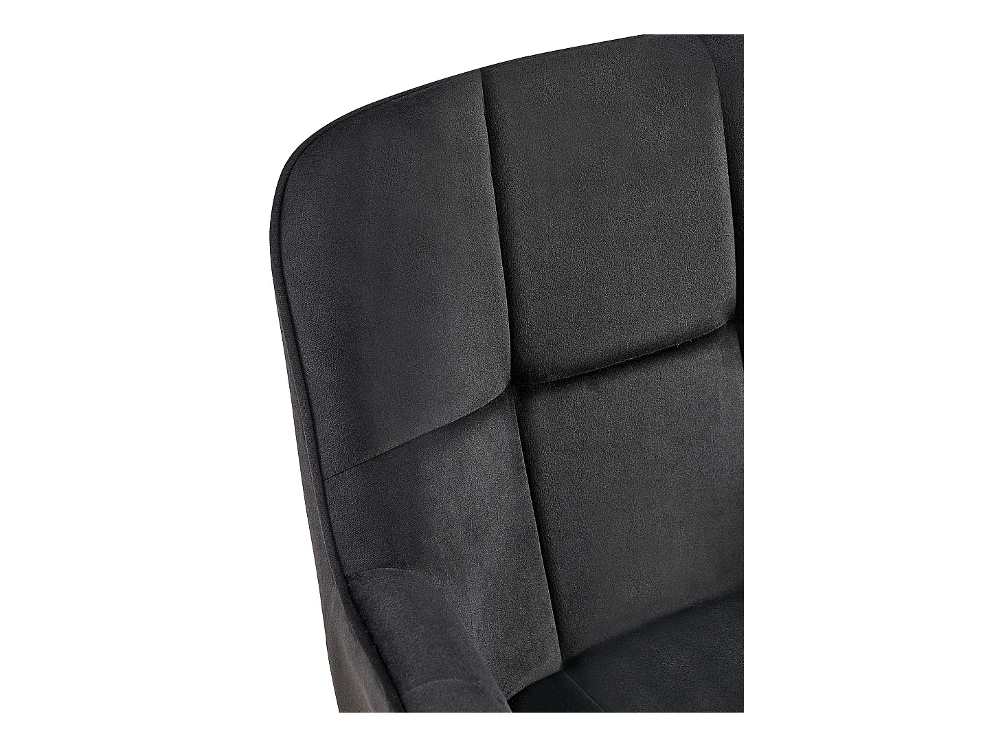 chaises avec accoudoirs - Velours - Noir - Roseville