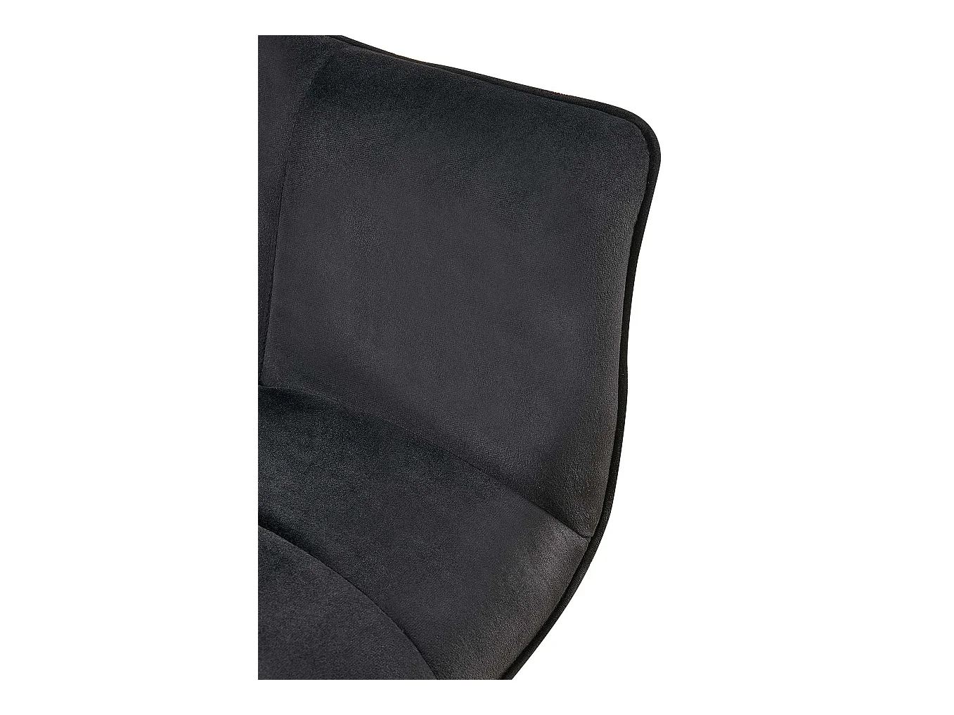 chaises avec accoudoirs - Velours - Noir - Roseville