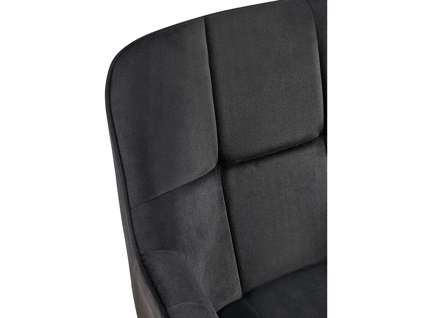 chaises avec accoudoirs - Velours - Noir - Roseville