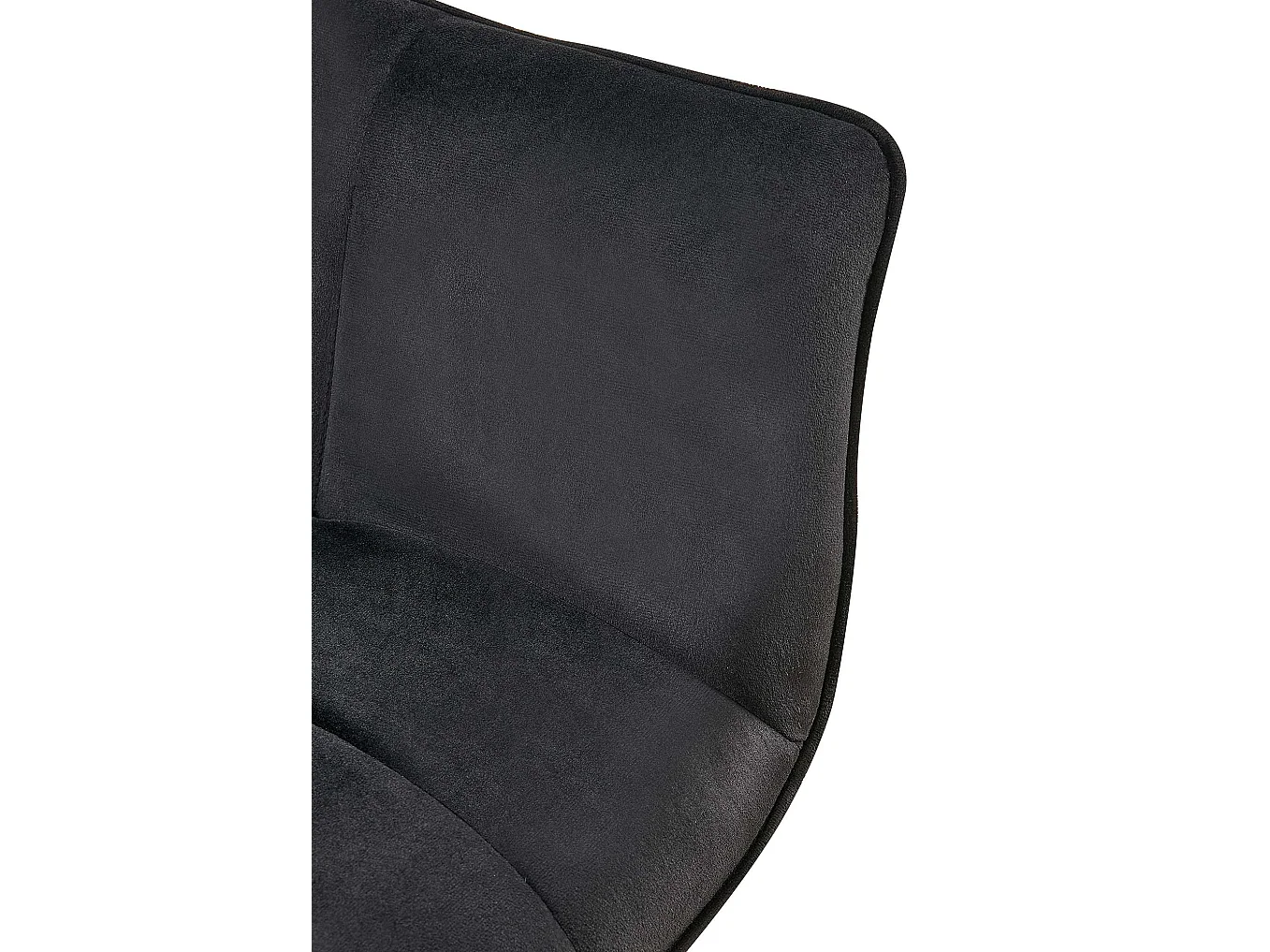 chaises avec accoudoirs - Velours - Noir - Roseville