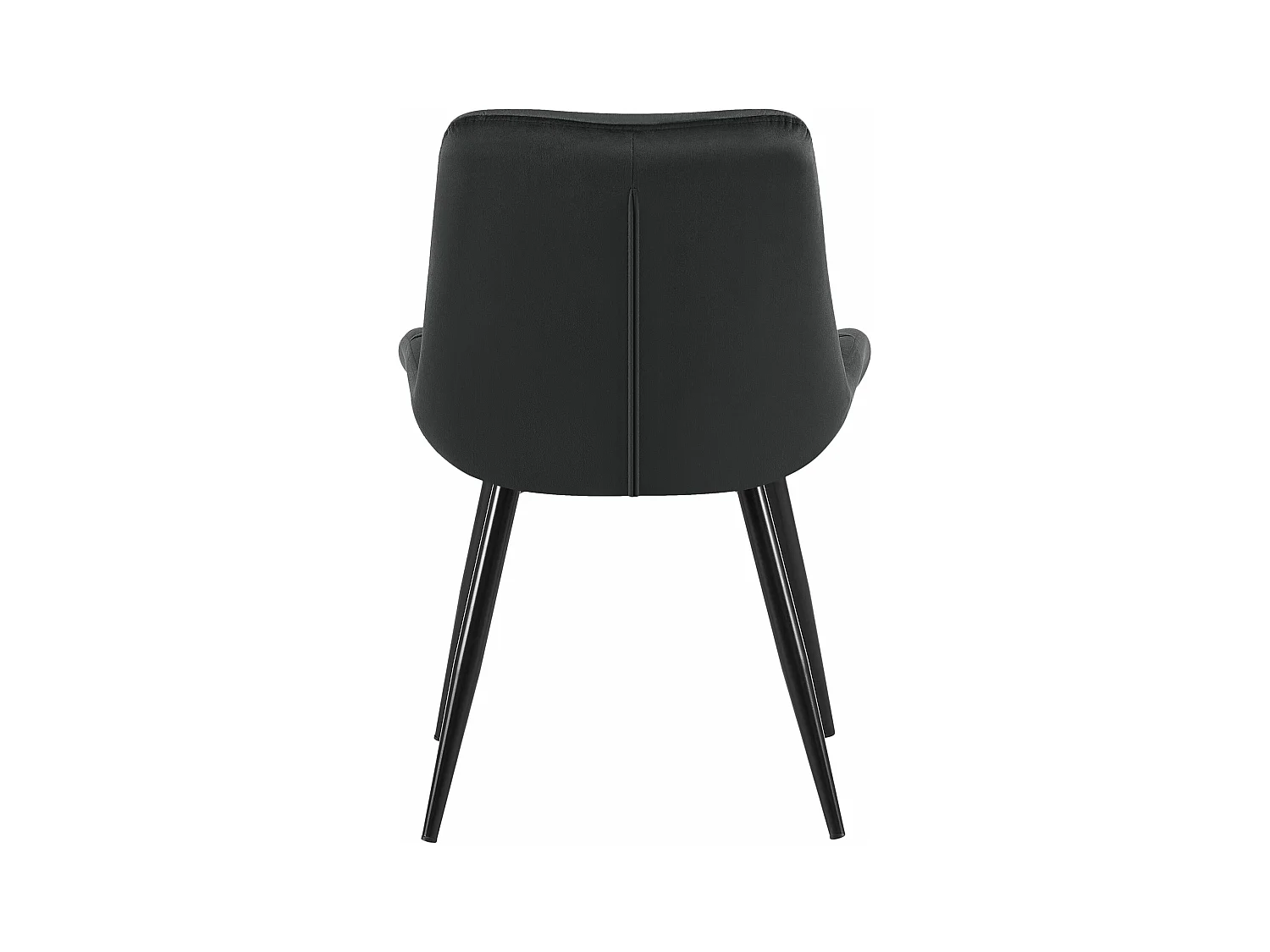 chaise salle à manger - Velours - Noir - Rossford
