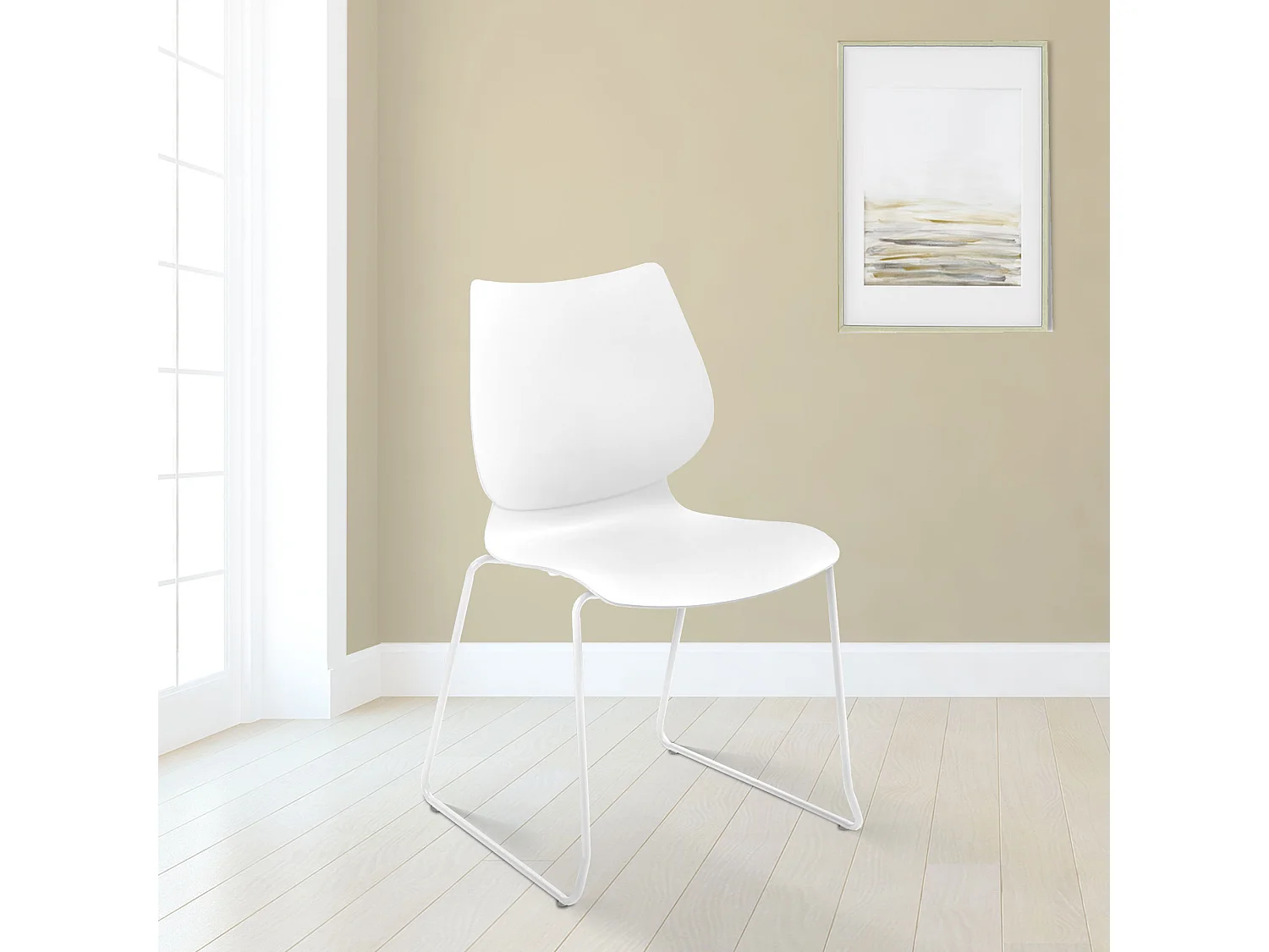 Chaise de conférence - Plastique - Blanc - Houma