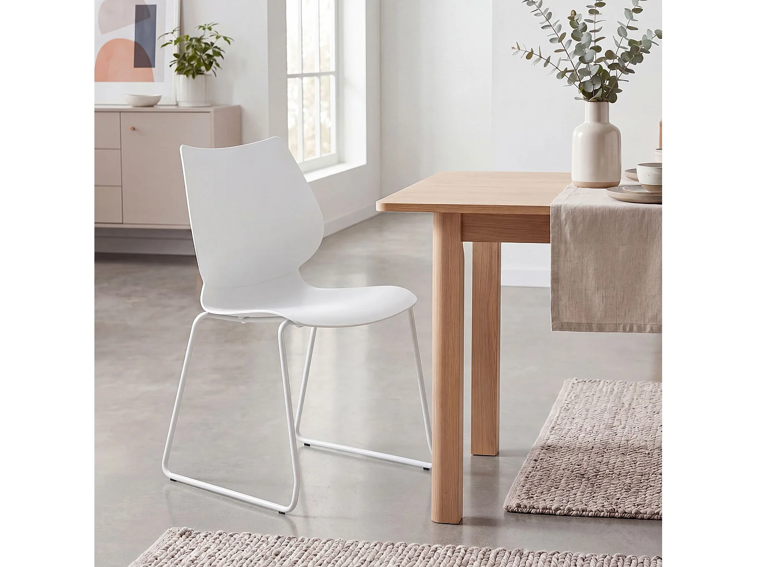 Chaise de conférence - Plastique - Blanc - Houma