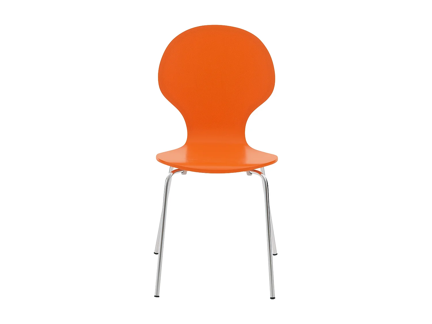 Lot de 16  Chaise de conférence - Bois - Orange - DIEGO
