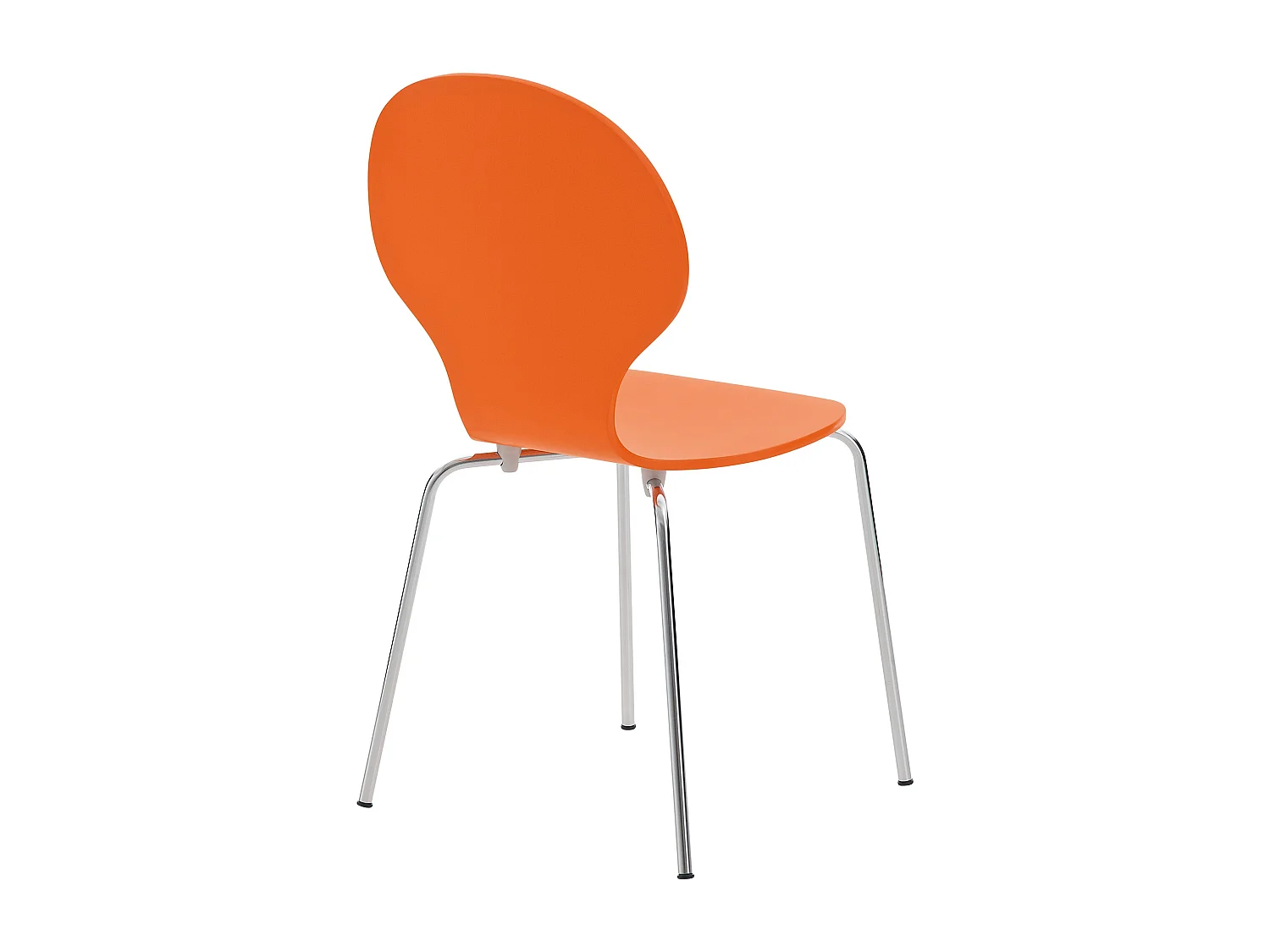 Lot de 16  Chaise de conférence - Bois - Orange - DIEGO