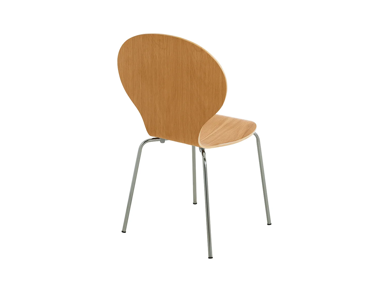 Lot de 16  Chaise de conférence - Bois & Acier inoxydable - Chêne - DIEGO