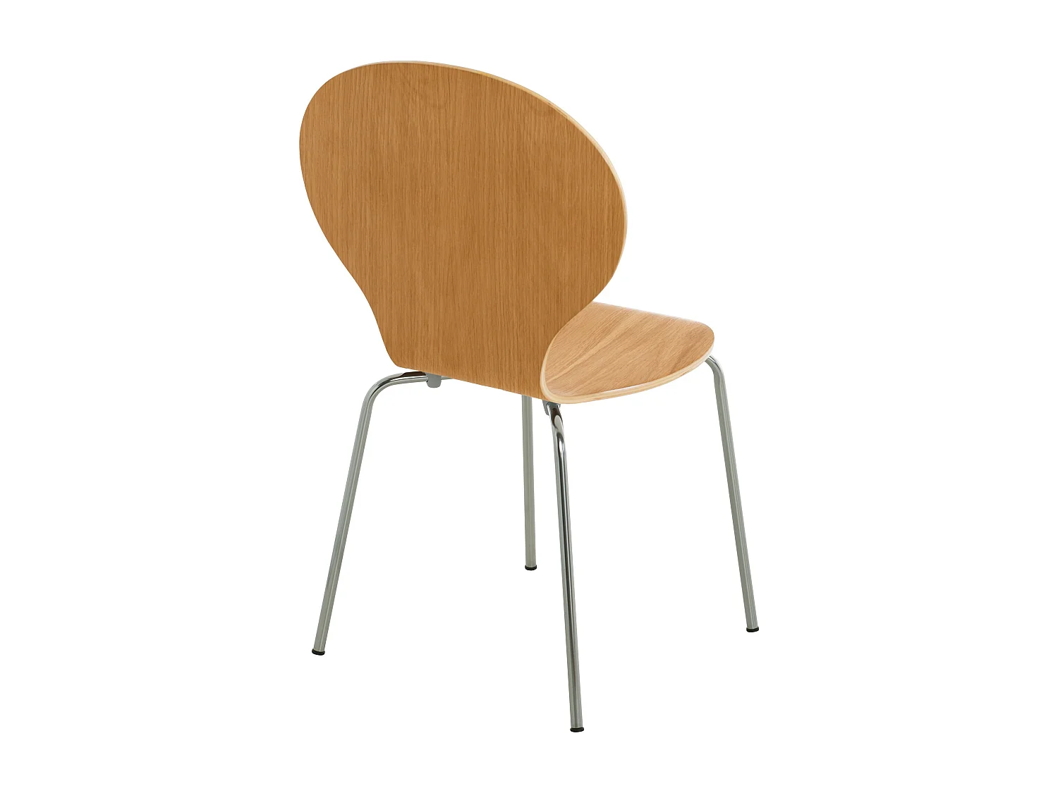 Lot de 16  Chaise de conférence - Bois & Acier inoxydable - Chêne - DIEGO