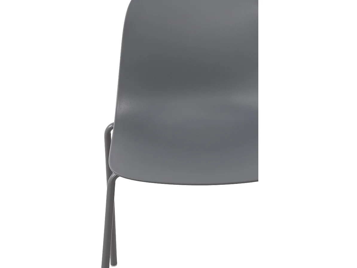 Chaises de jardin - Plastique - Gris foncé - Hardin