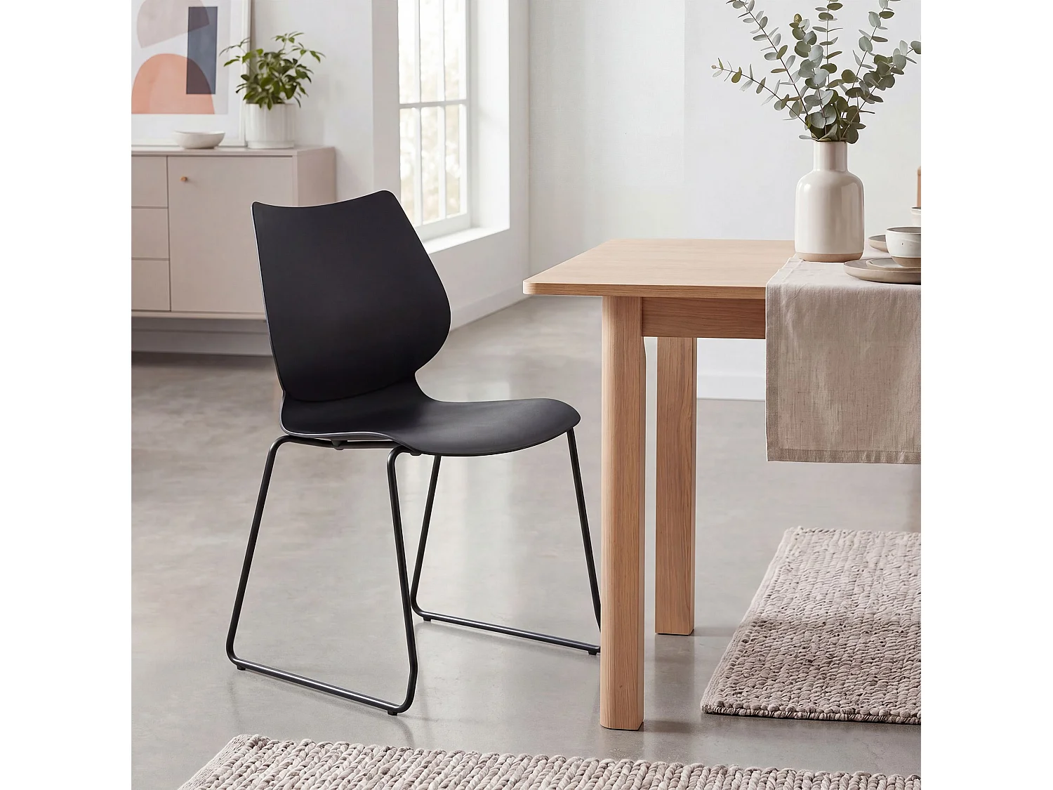 Chaise de conférence - Plastique - Noir - Houma